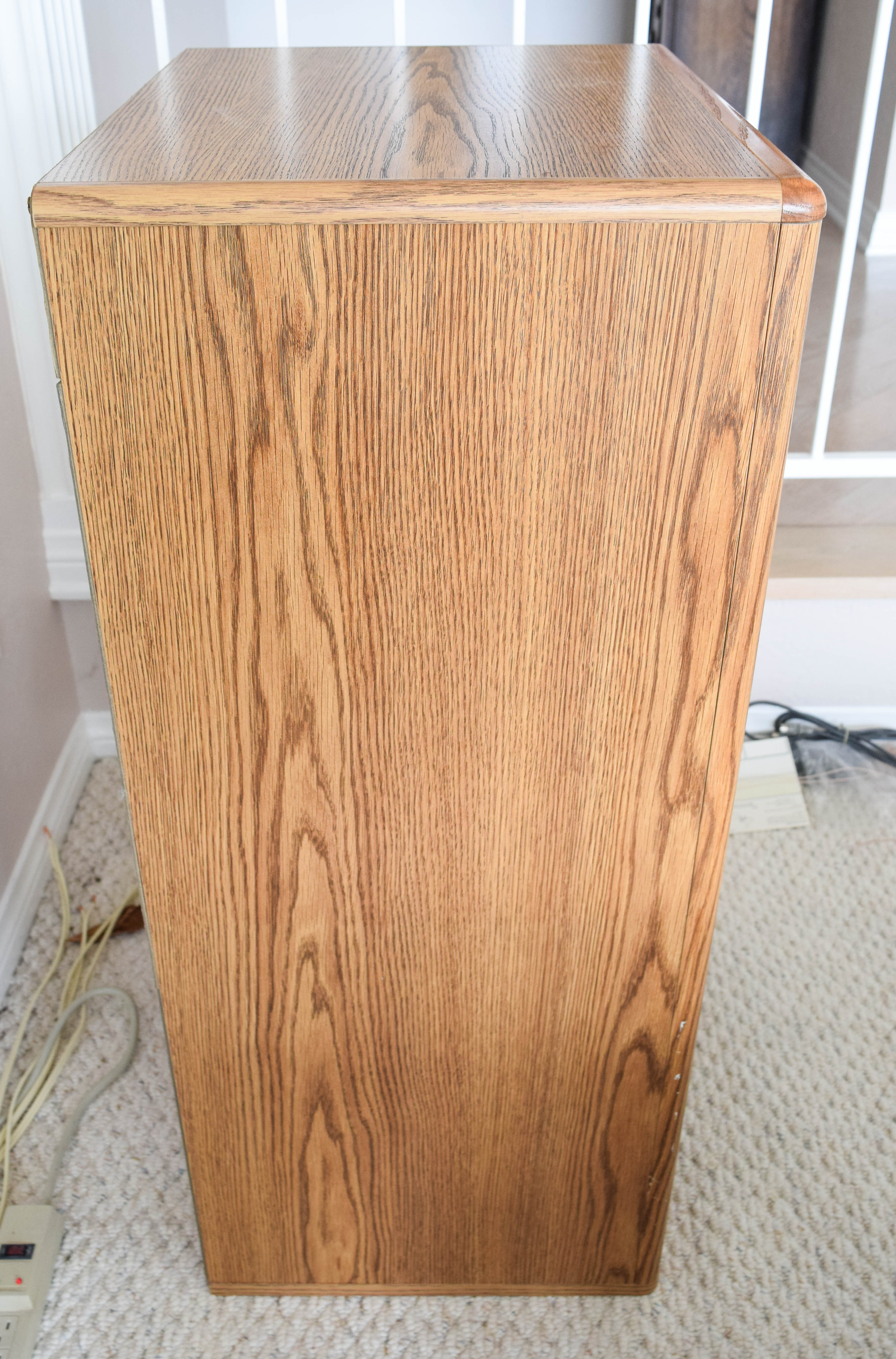 Contemporary Oak Audio Cabinet