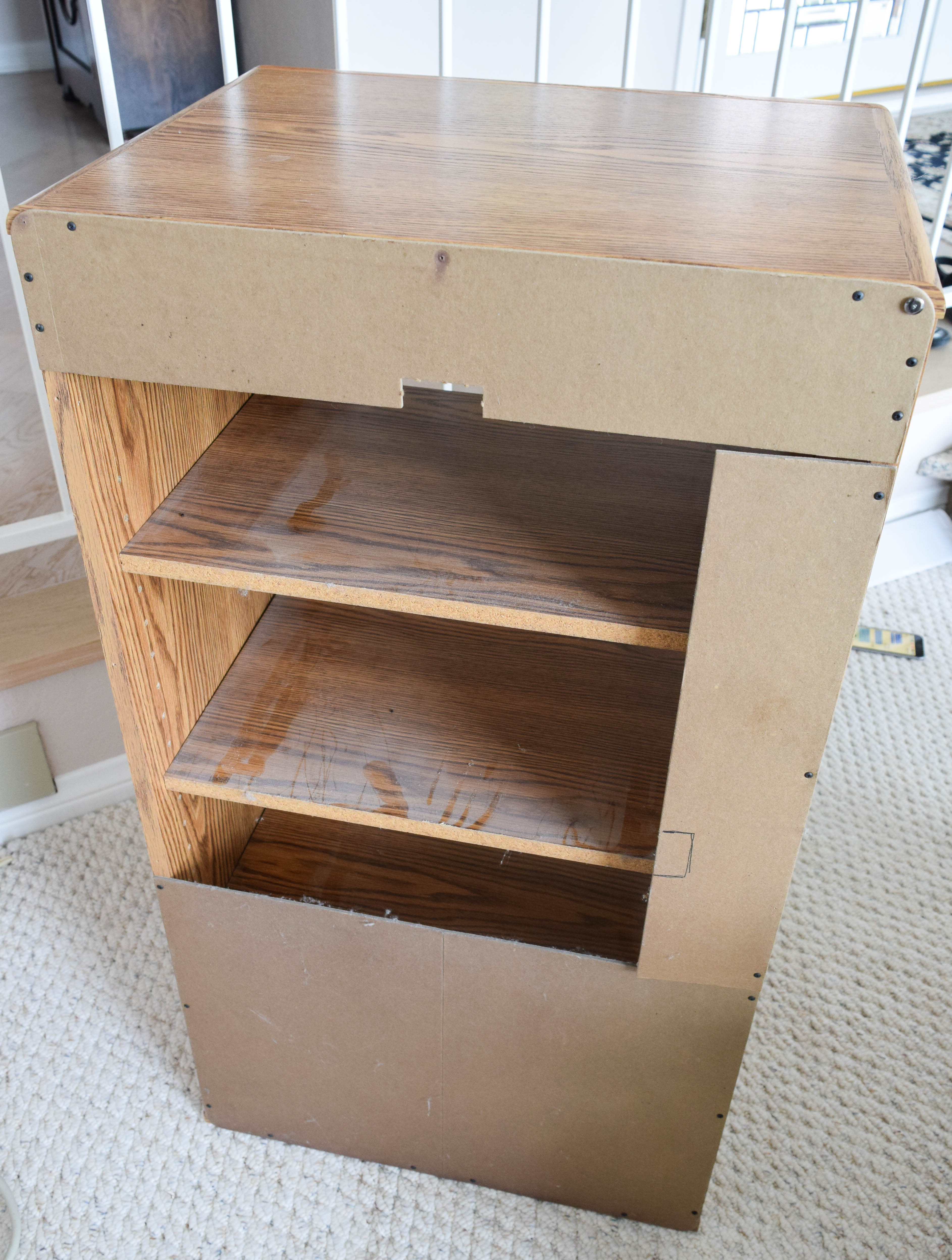 Contemporary Oak Audio Cabinet