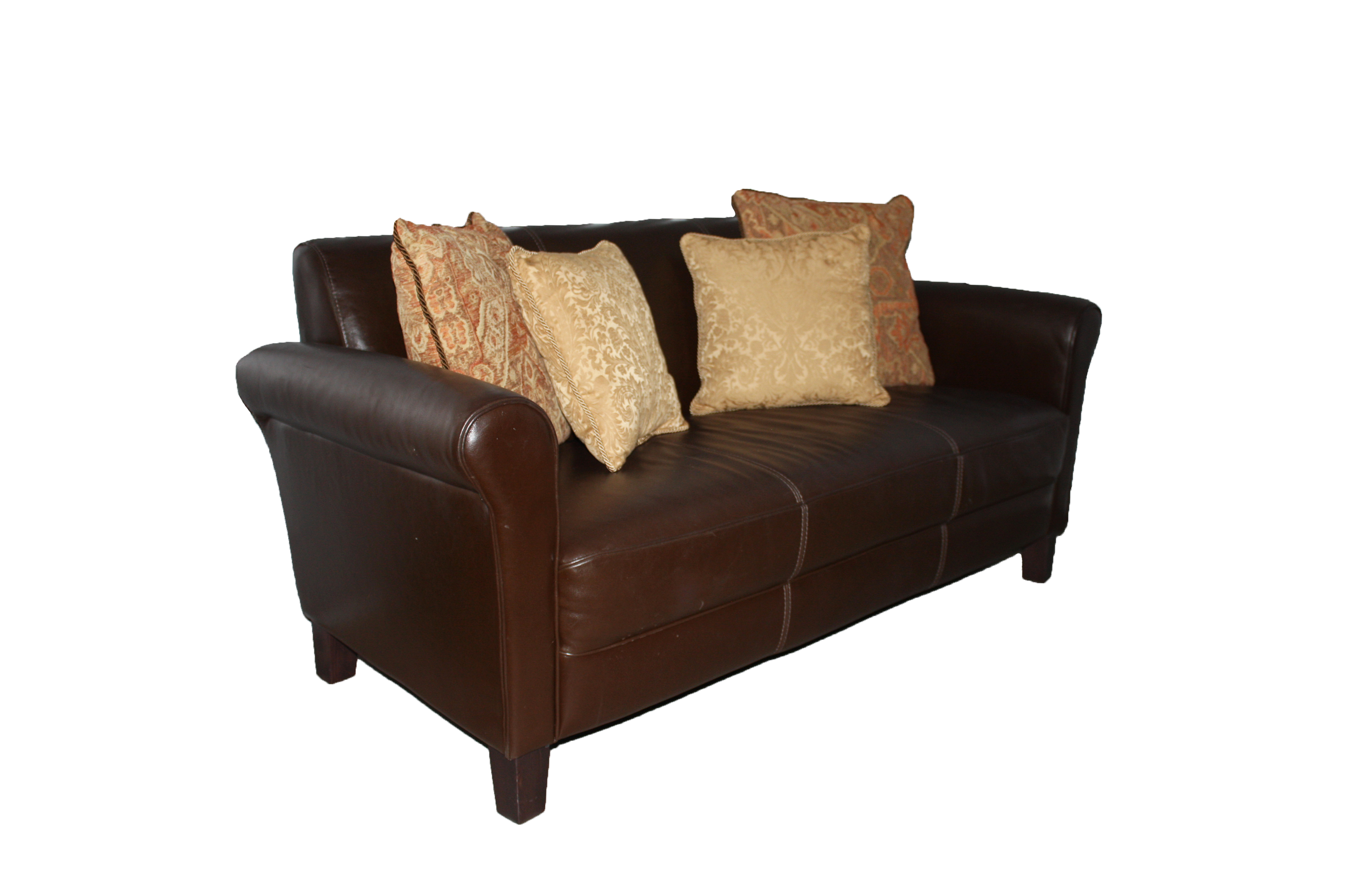 Contemporary Italian Brown Leather Sofa