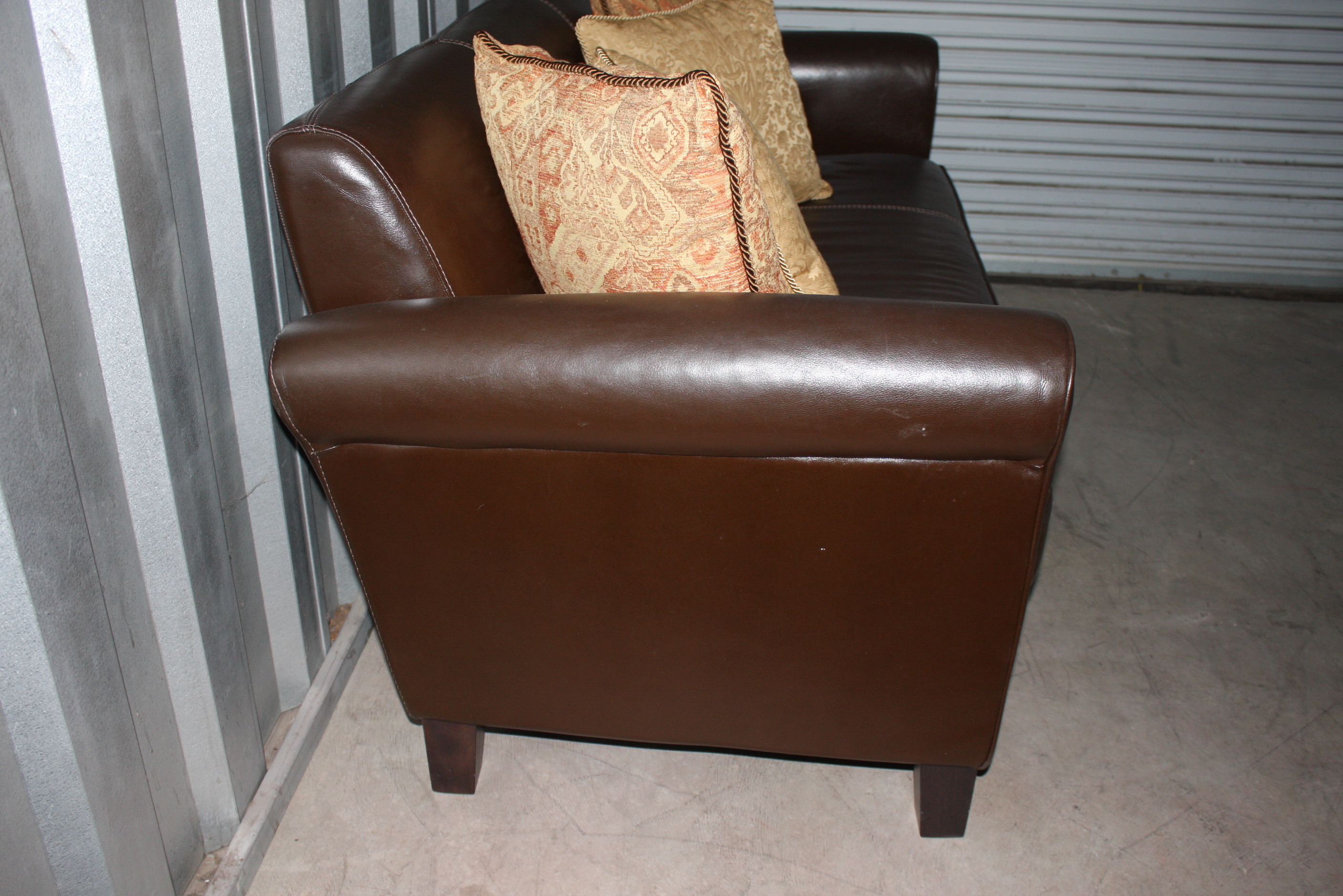 Contemporary Italian Brown Leather Sofa