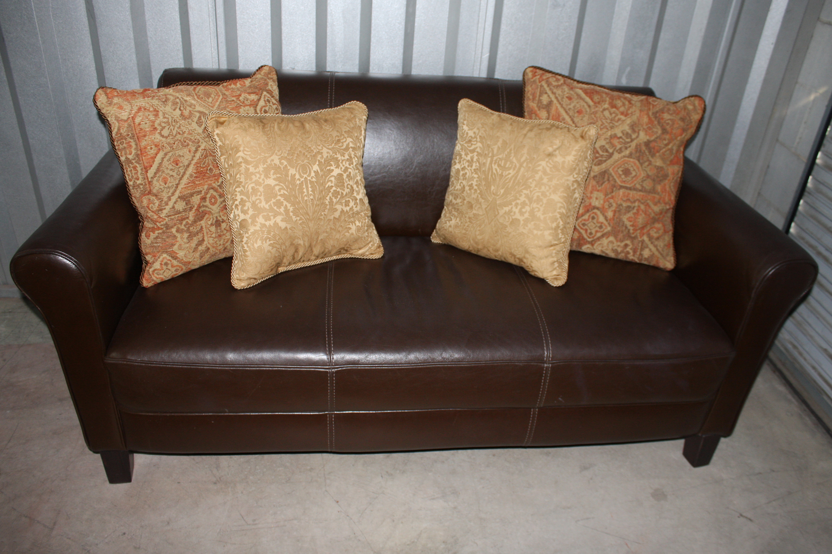 Contemporary Italian Brown Leather Sofa