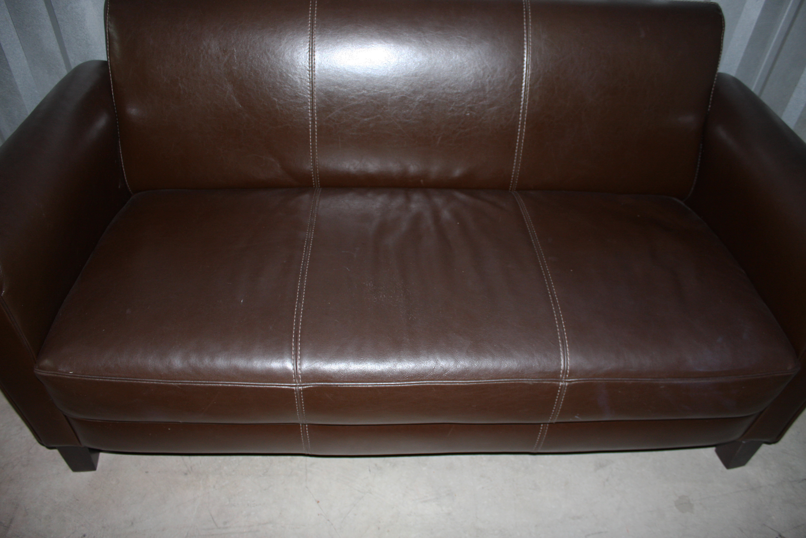 Contemporary Italian Brown Leather Sofa