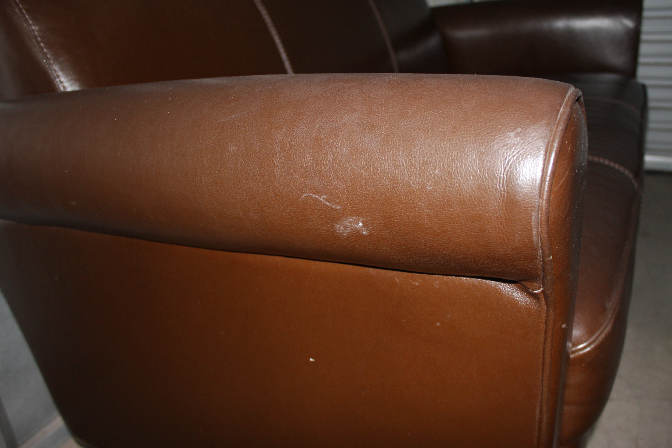 Contemporary Italian Brown Leather Sofa