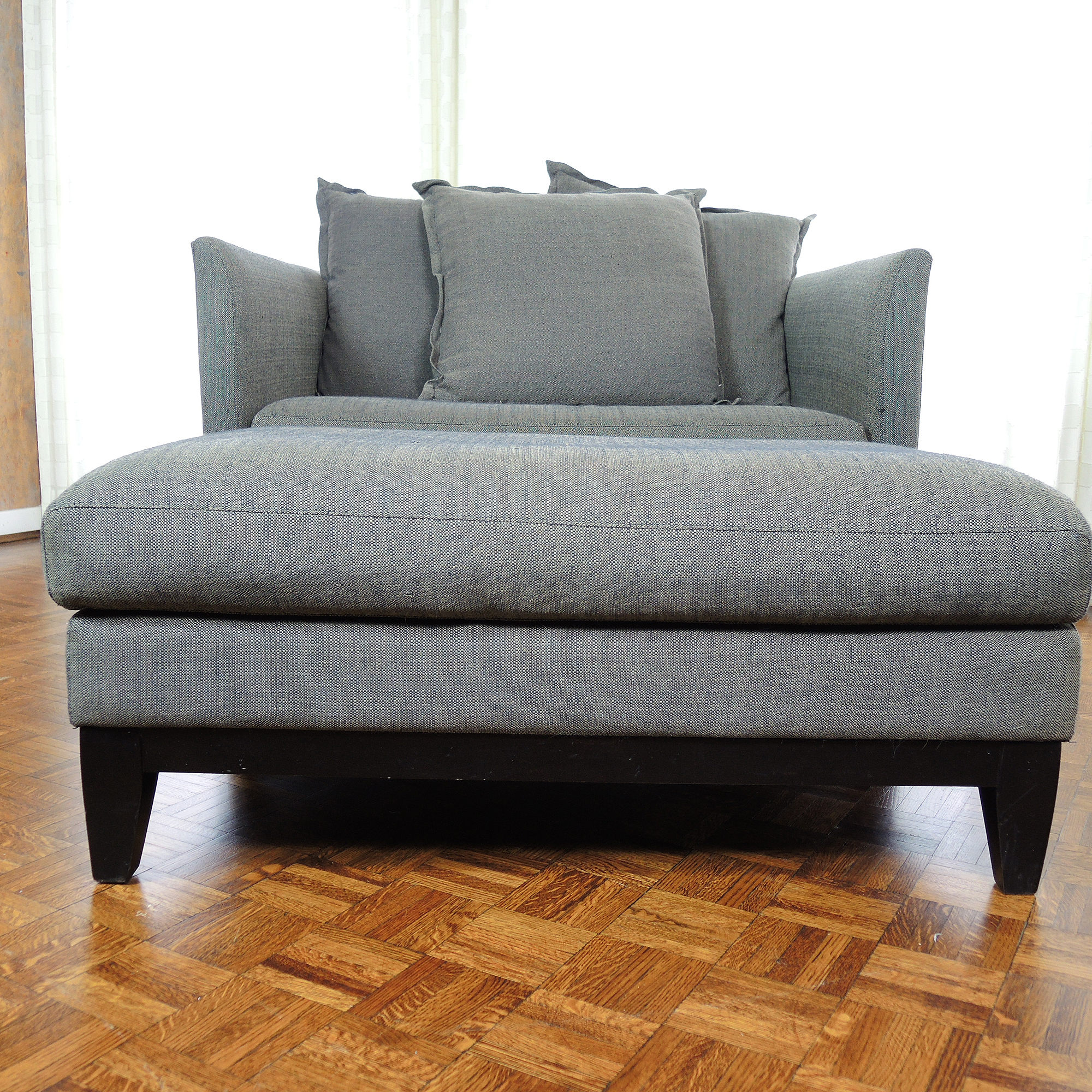 Contemporary Love Seat Sofa and Ottoman by I.O. Metro