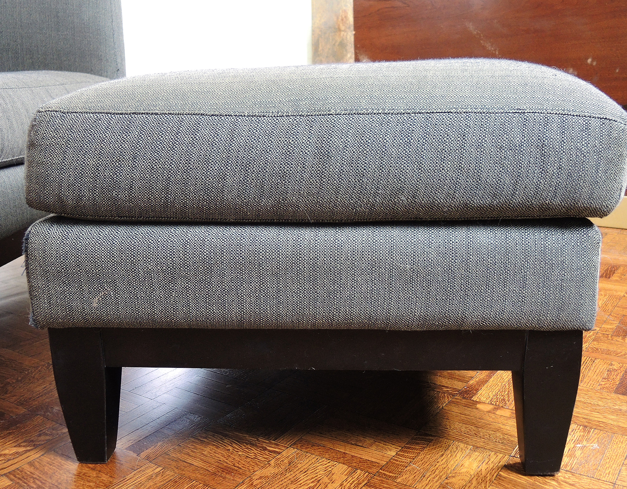 Contemporary Love Seat Sofa and Ottoman by I.O. Metro