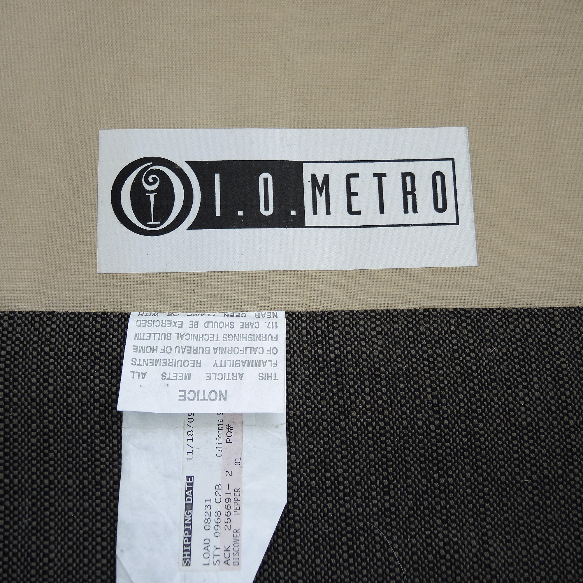 Contemporary Love Seat Sofa and Ottoman by I.O. Metro