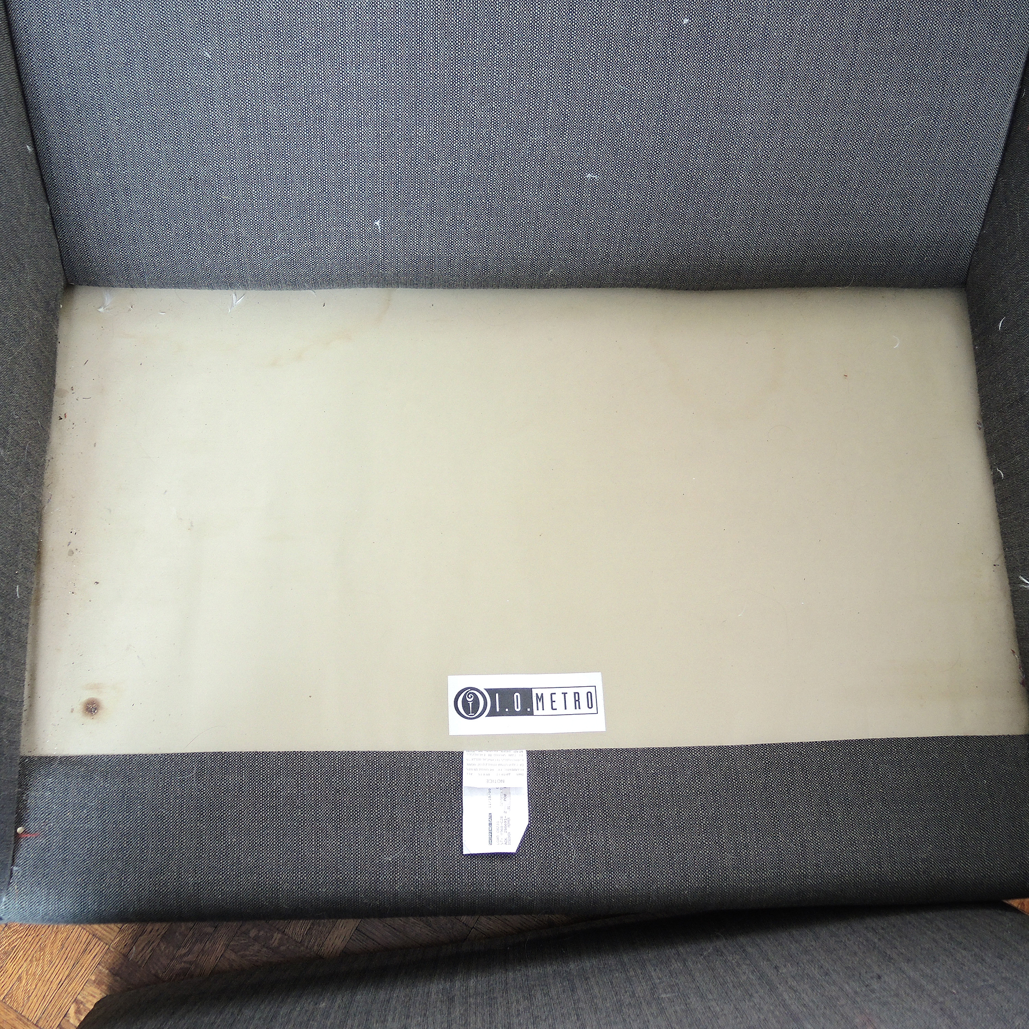 Contemporary Love Seat Sofa and Ottoman by I.O. Metro