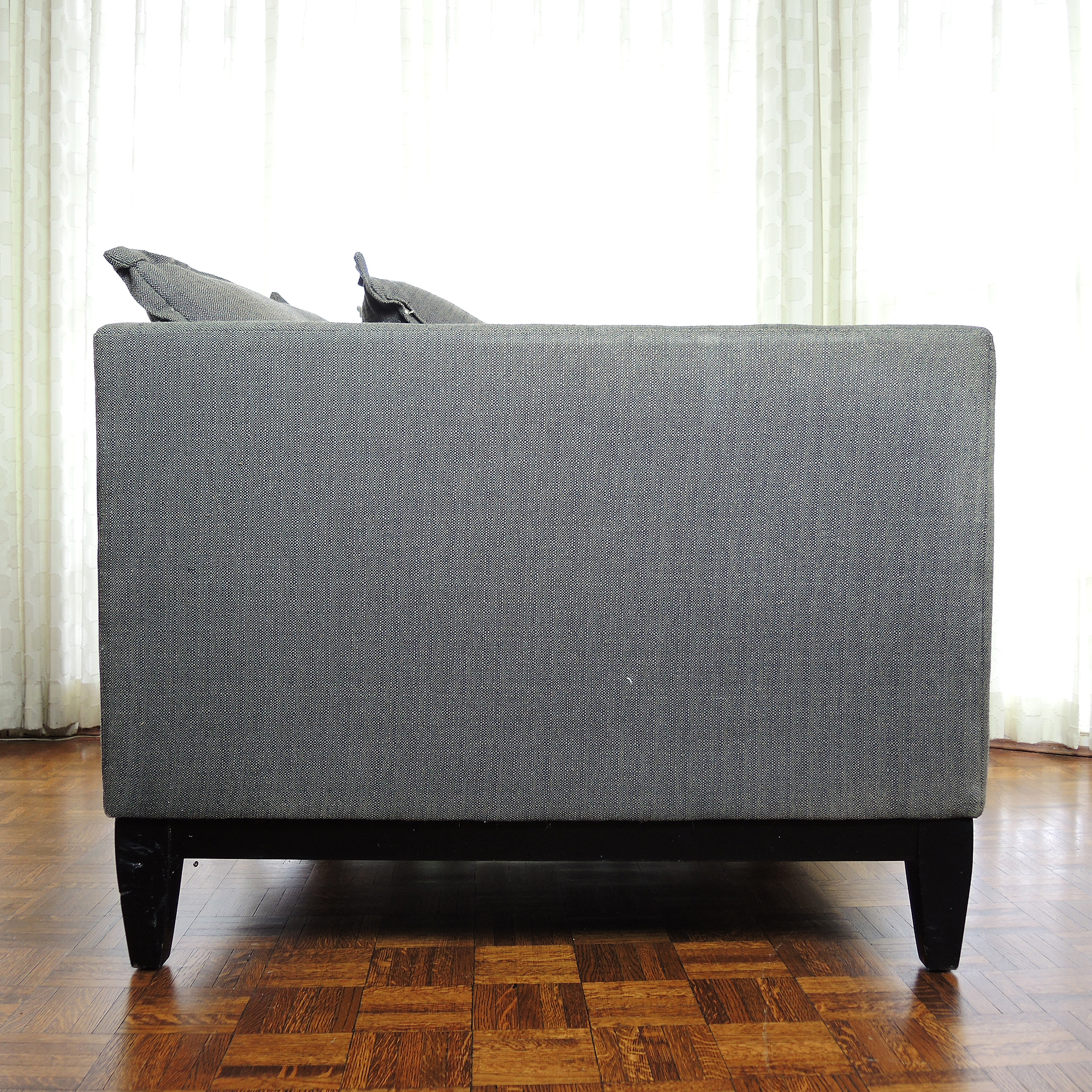 Contemporary Love Seat Sofa and Ottoman by I.O. Metro