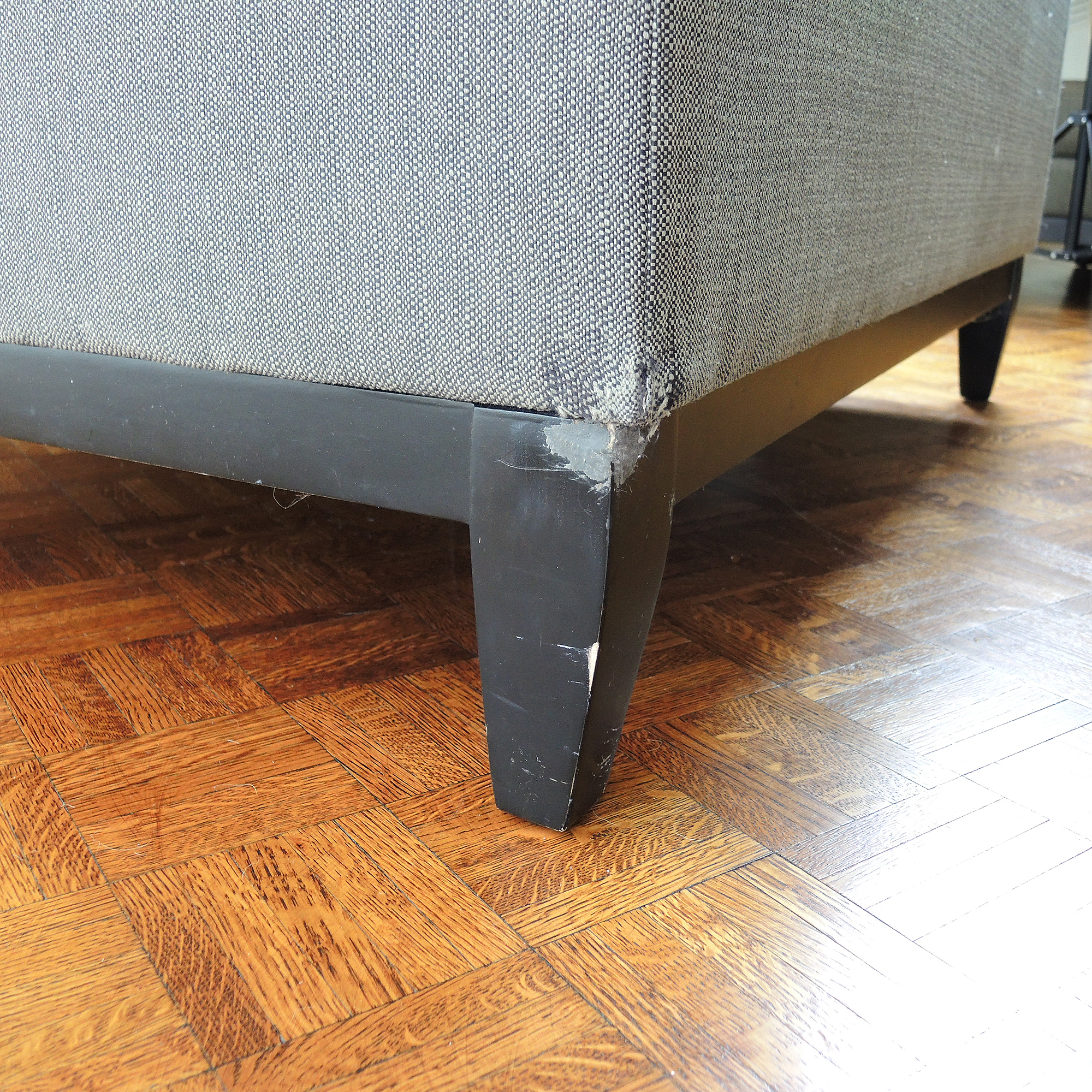 Contemporary Love Seat Sofa and Ottoman by I.O. Metro