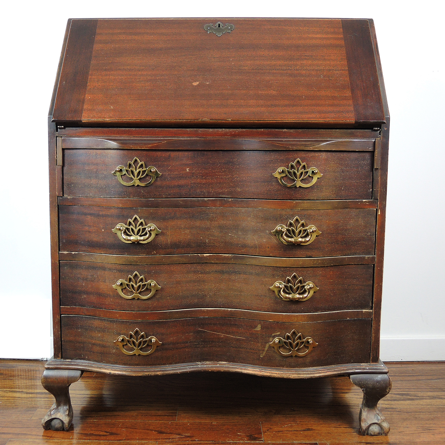 Chippendale Style Mahogany  Secretary Desk by Maddox Table Company