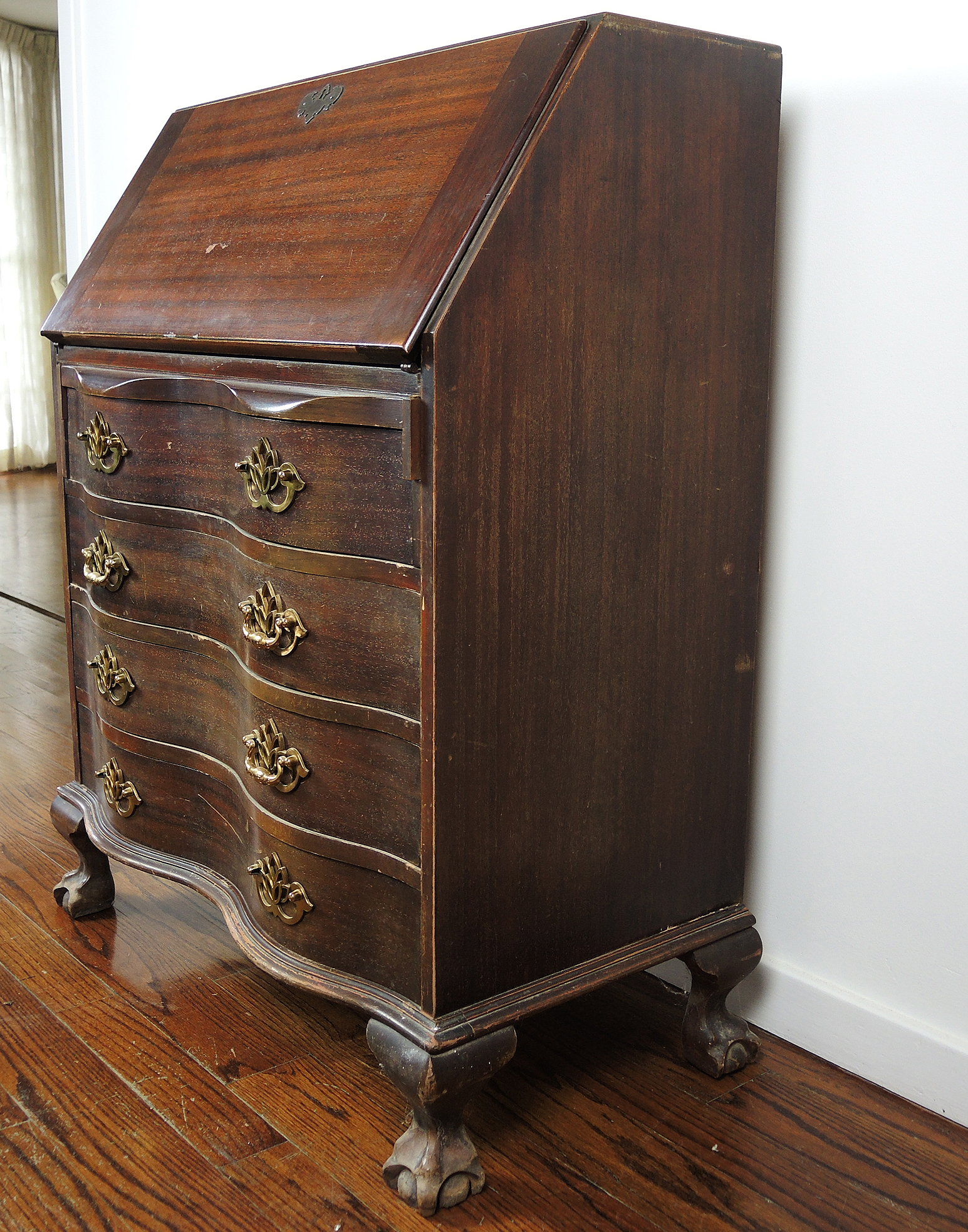 Chippendale Style Mahogany  Secretary Desk by Maddox Table Company