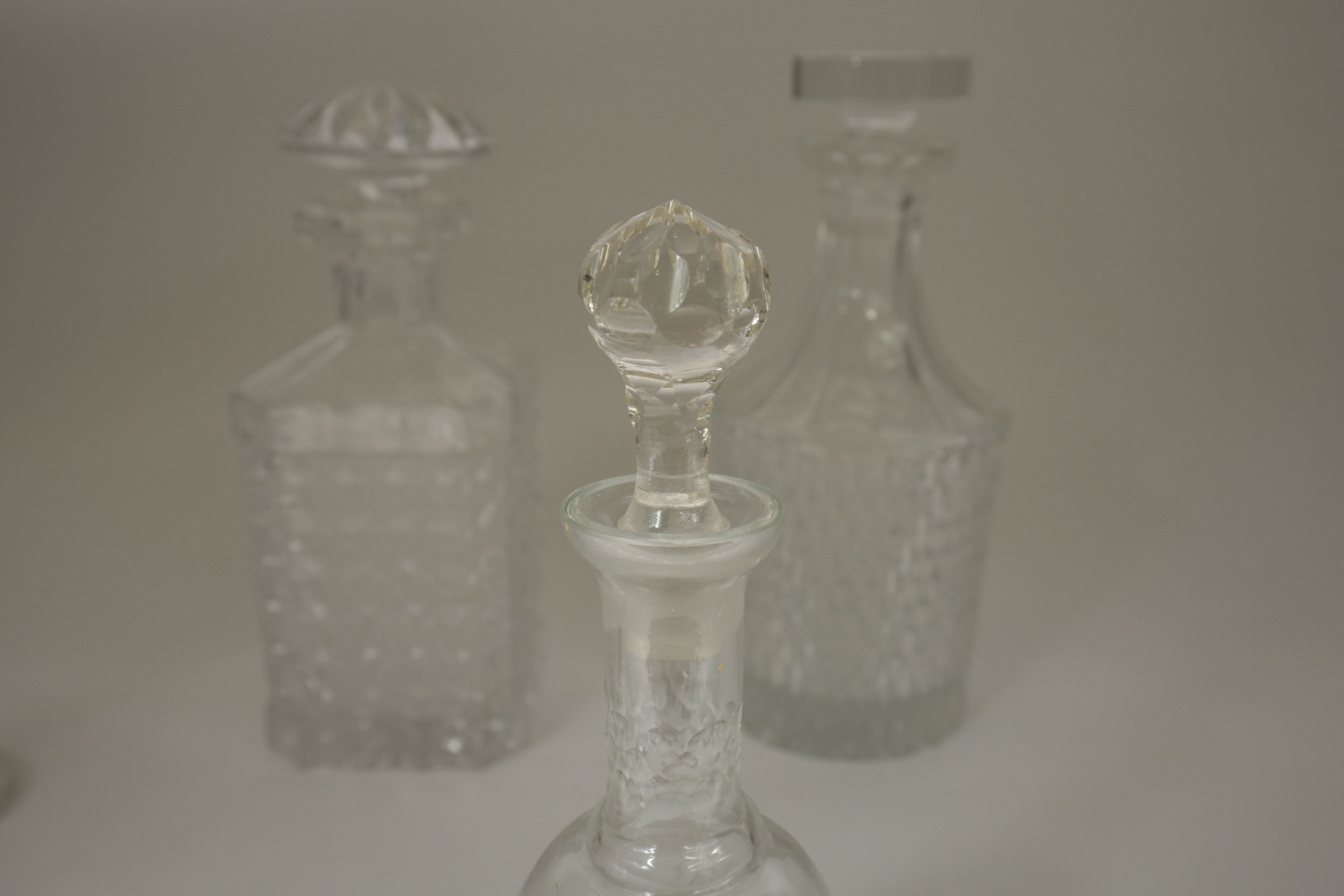 Collection of Crystal Decanters and Shot Glasses