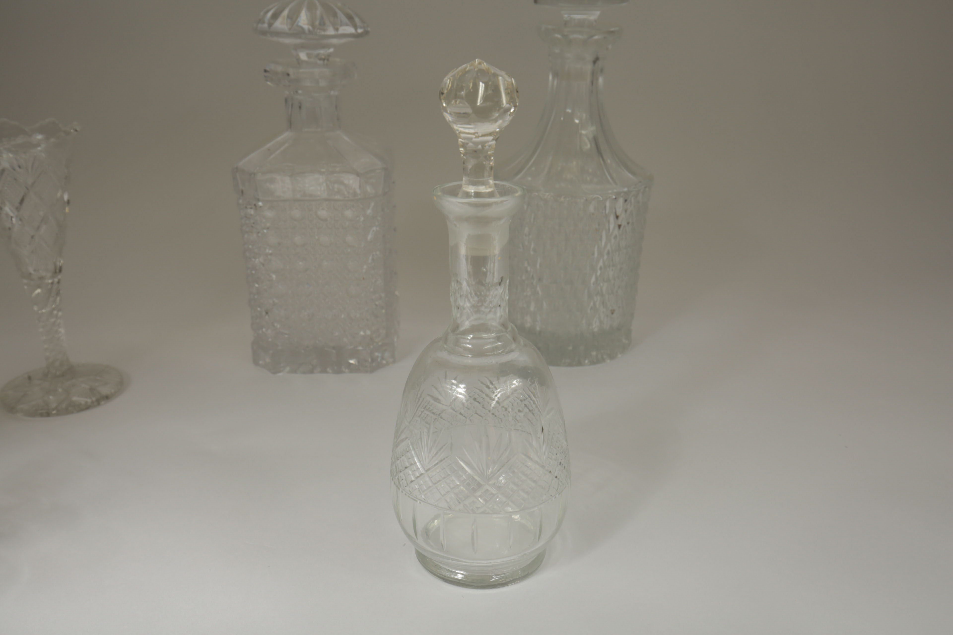 Collection of Crystal Decanters and Shot Glasses