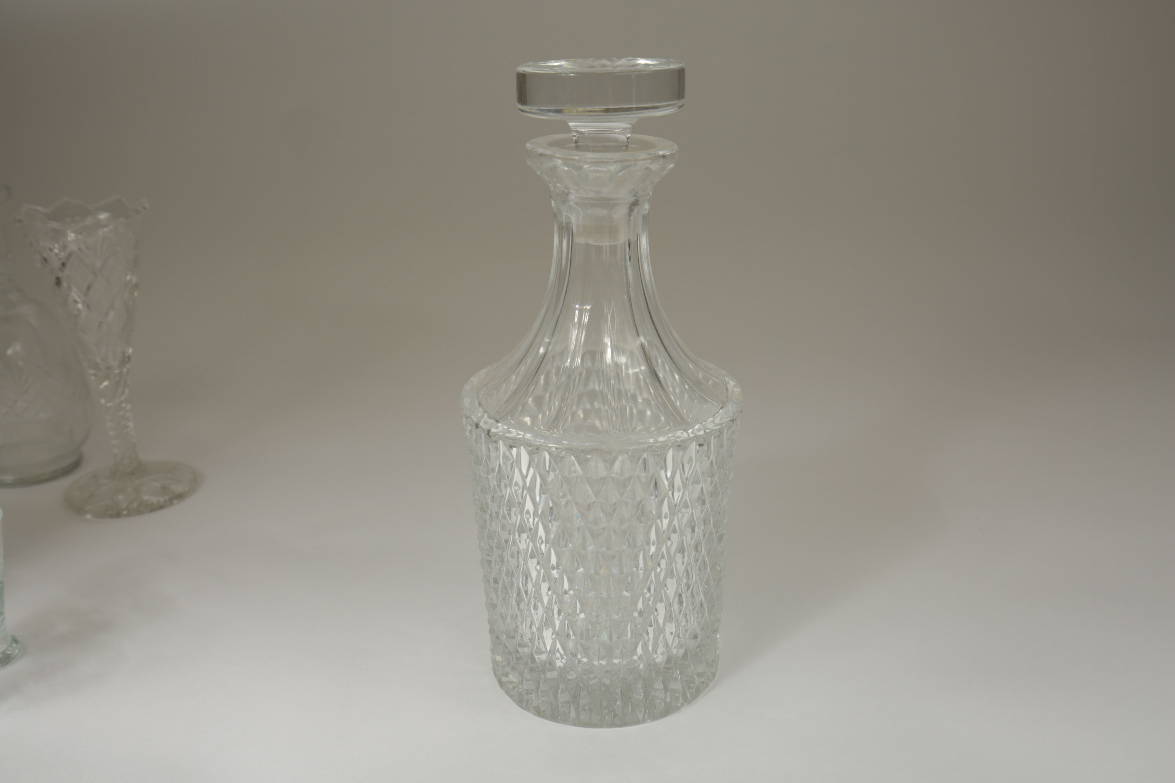Collection of Crystal Decanters and Shot Glasses