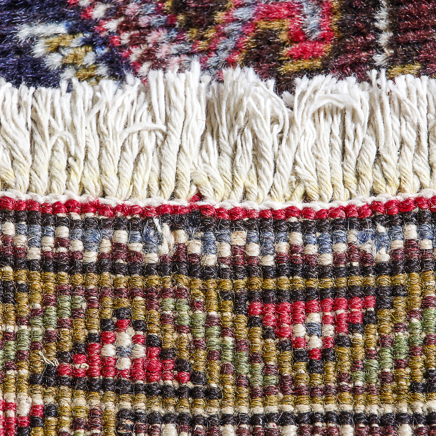 Hand-Knotted Persian Heriz Wool Area Rug