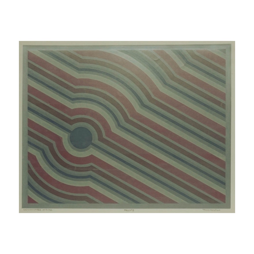 Signed Limited Edition Serigraph "Concentric Cirlcles" by Todd Mozingo