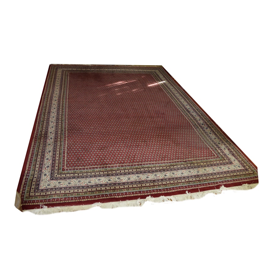 Hand-Knotted Mir Serabend Area Rug