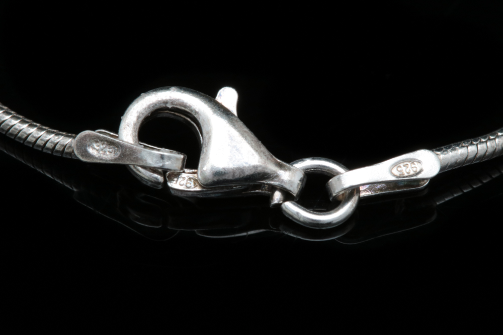 Sterling Silver, Imitation Blue Sapphire and Iolite Pendant with Chain