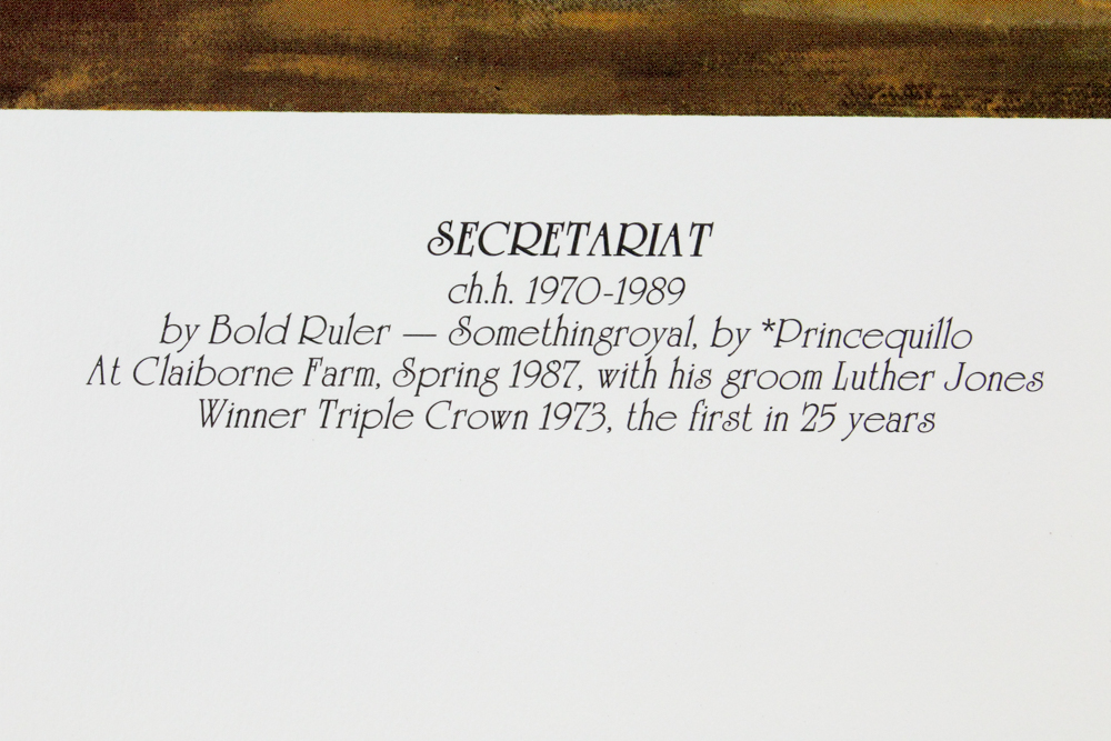 Helen Hayse Artist's Proof Offset Lithographs "Secretariat" and "Man O' War"