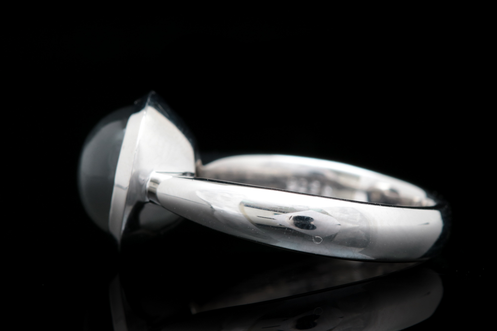 Bastian Sterling Silver and Gray Moonstone Ring