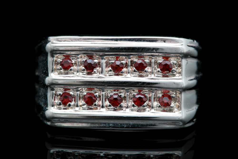 Sterling Silver and Garnet Ring