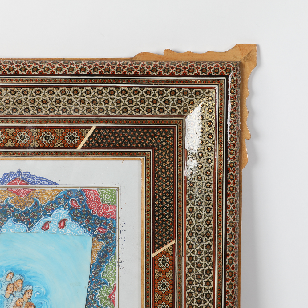 Oil Painting on Paper of Moses in an Inlaid Frame