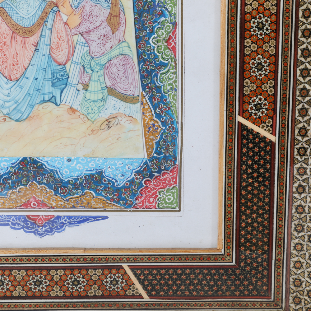 Oil Painting on Paper of Moses in an Inlaid Frame