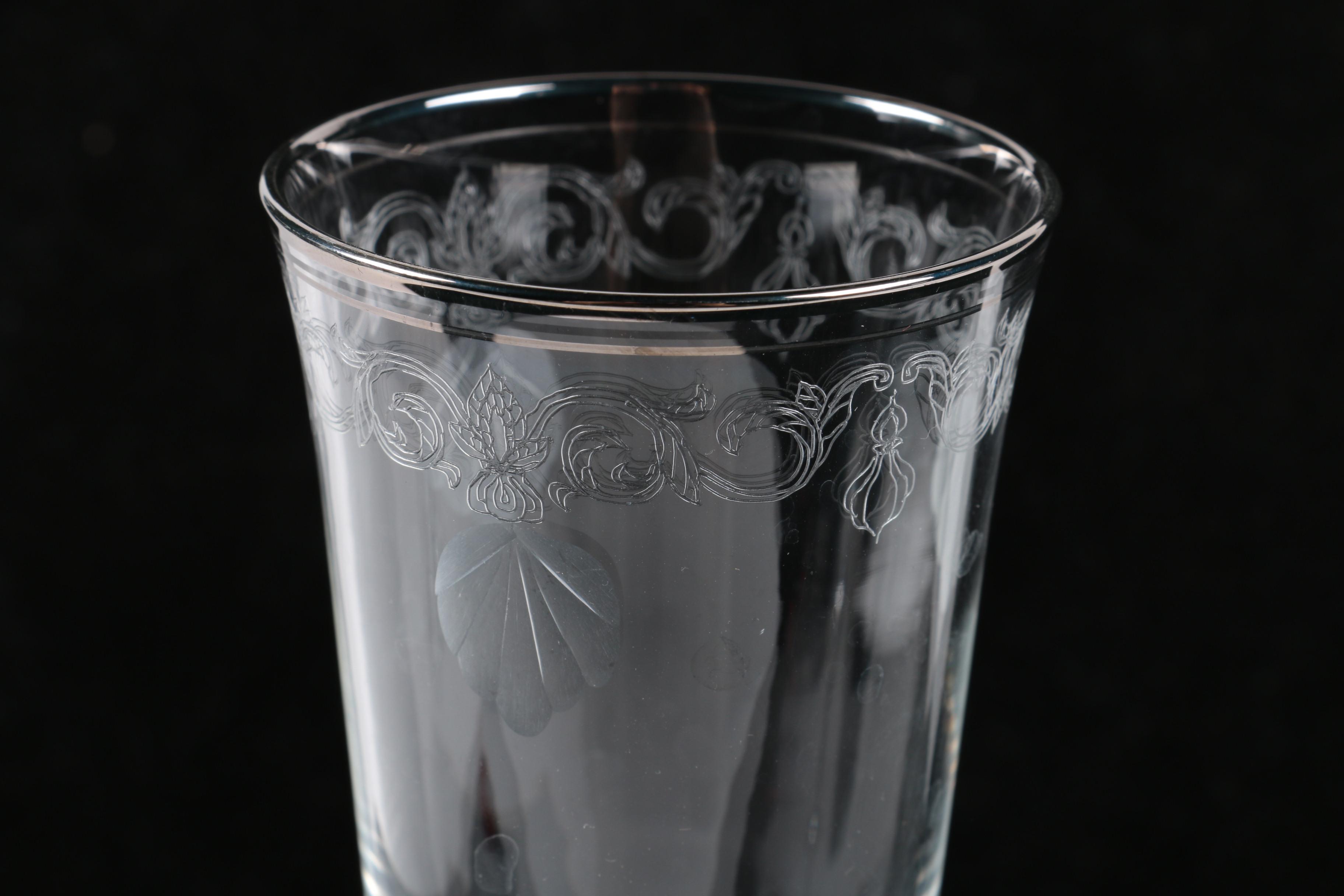 Lenox Crystal "Classic Shell" Champagne Flutes