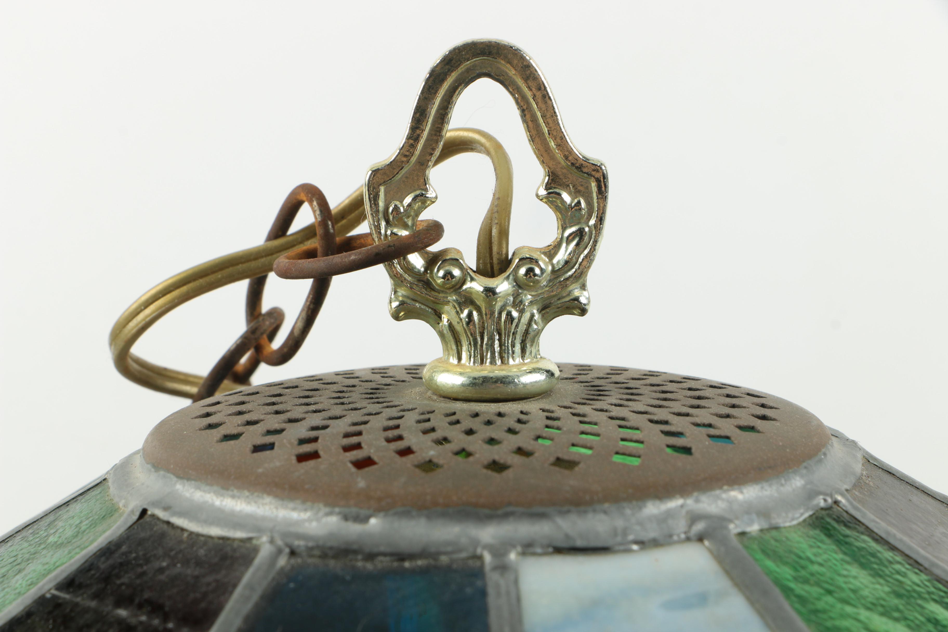 Stained Glass Carousel Hanging Lamp