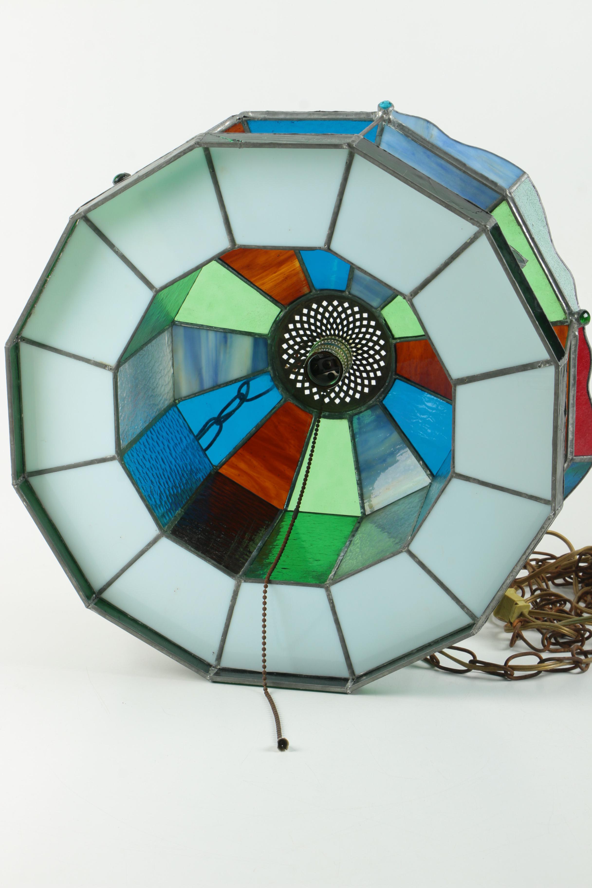 Stained Glass Carousel Hanging Lamp