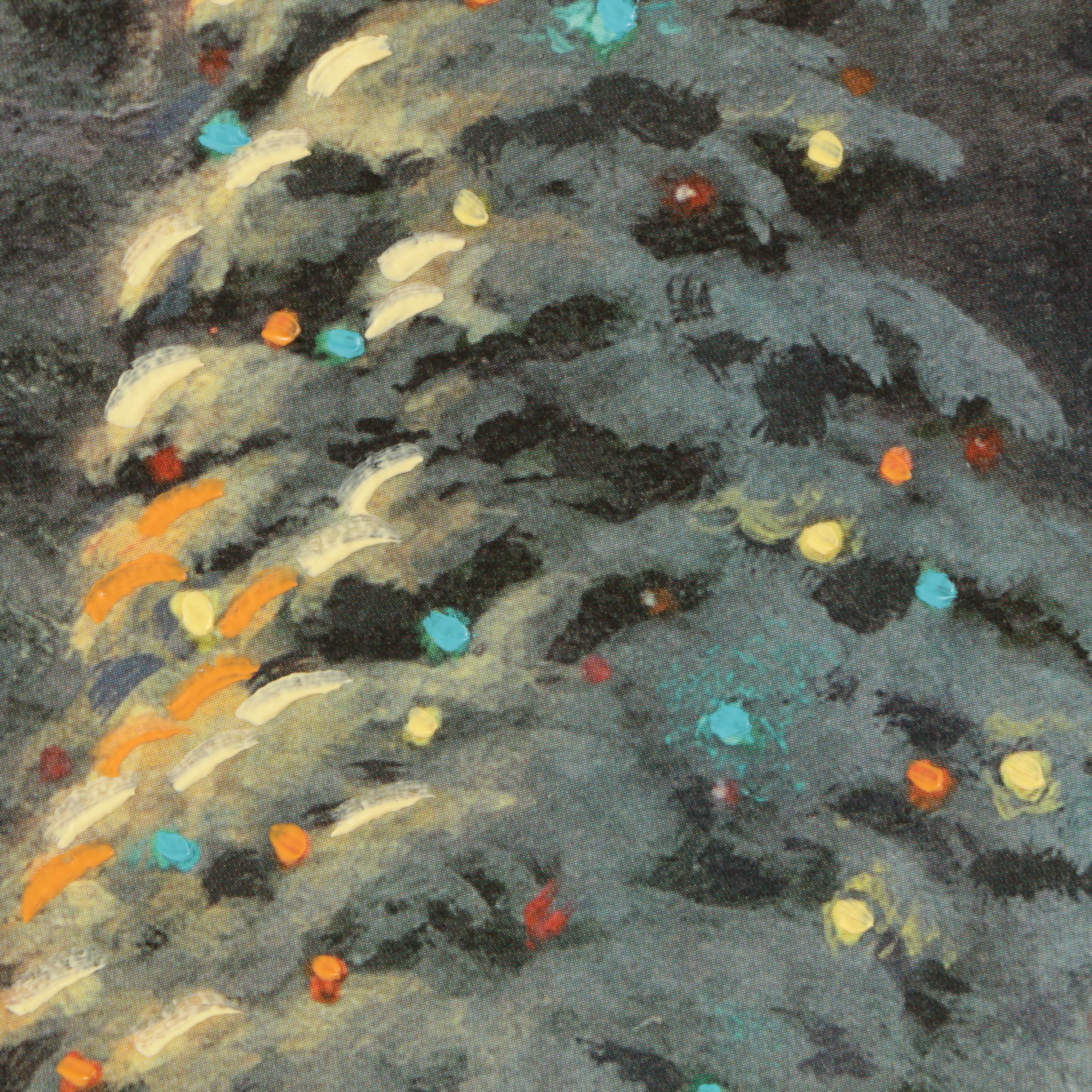 Thomas Kinkade Limited Edition Embellished Reproduction Print of a Winter Scene