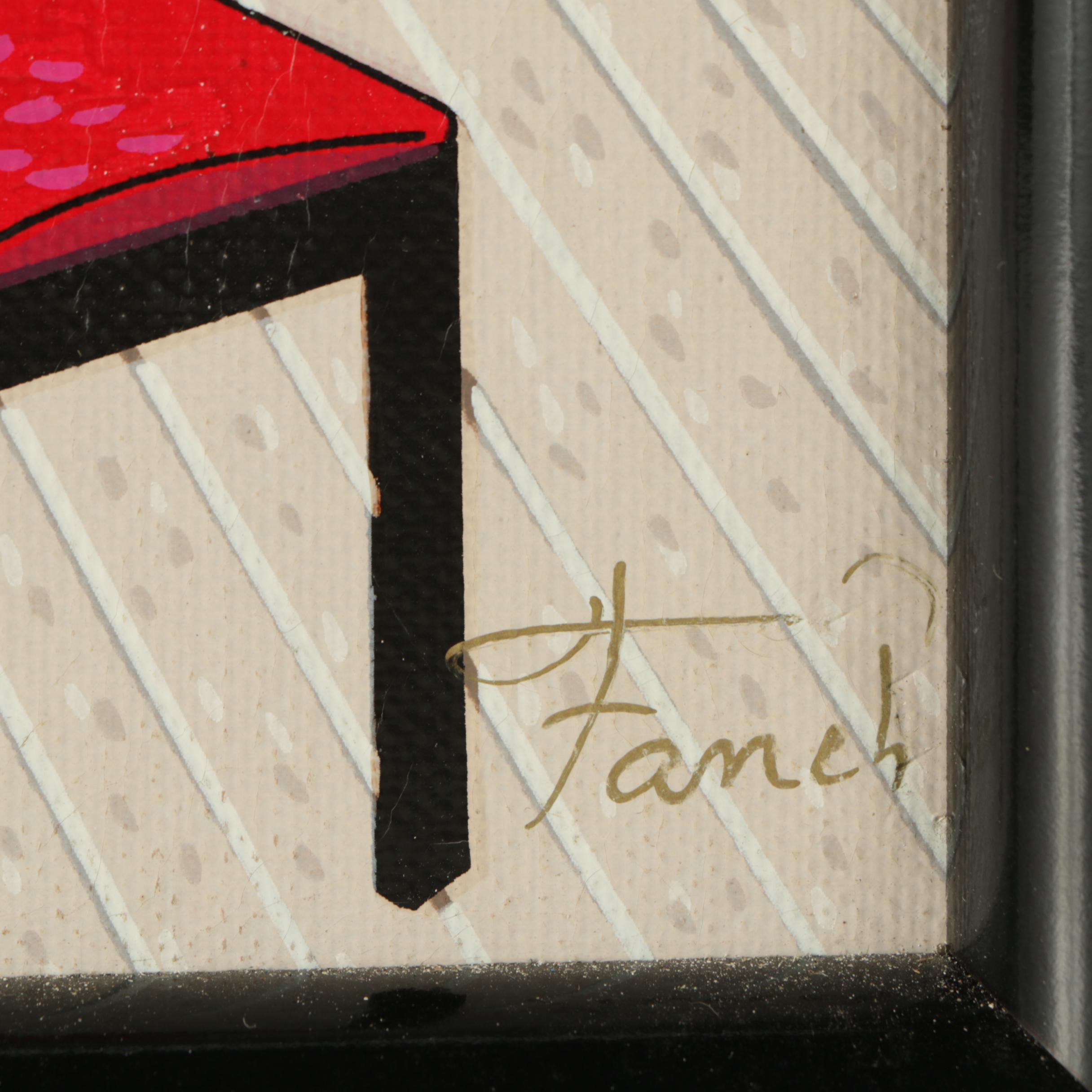 Reproduction Serigraph After Fanch Ledan's "Interior With Lichtenstein"