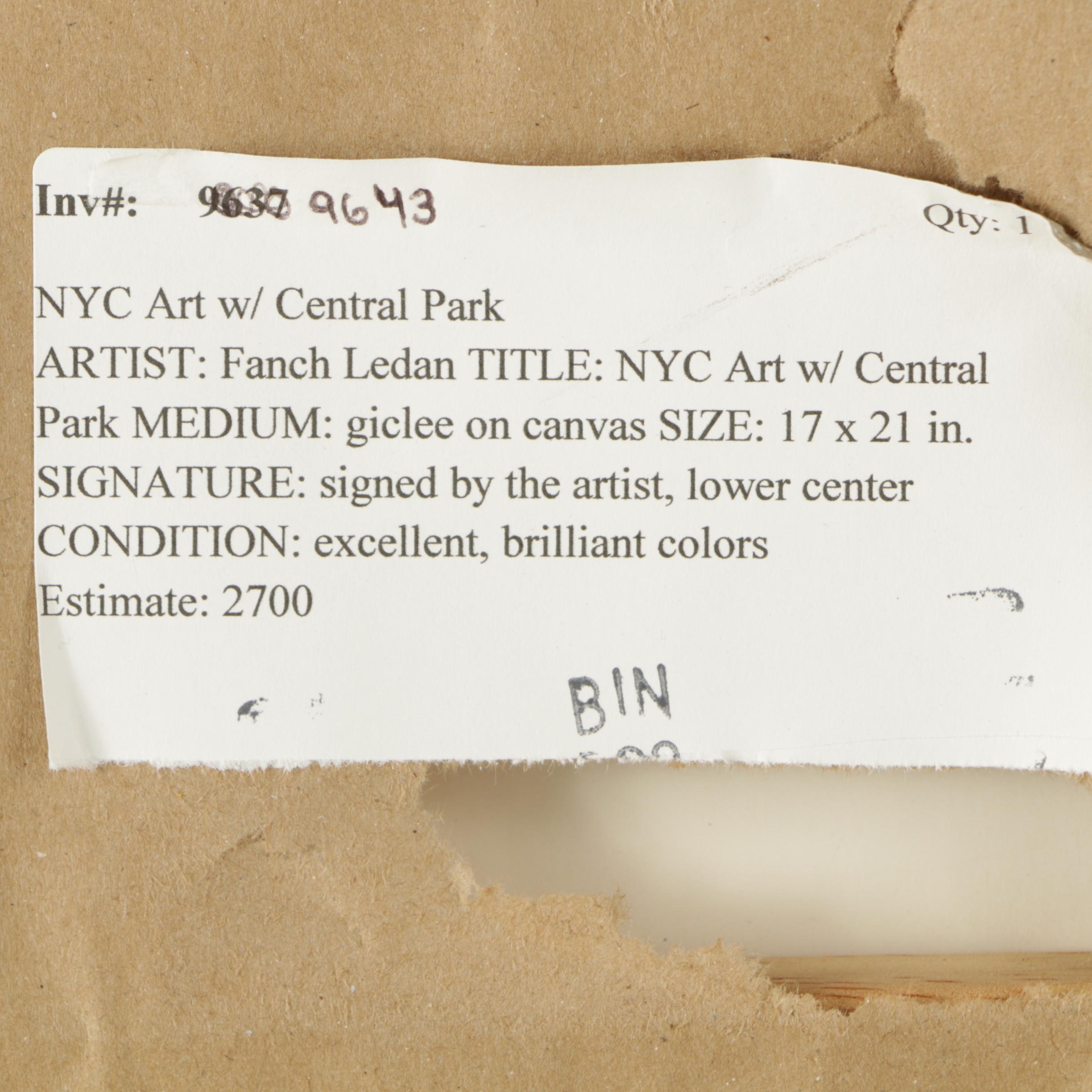 Reproduction Serigraph After Fanch Ledan's "Interior With Lichtenstein"