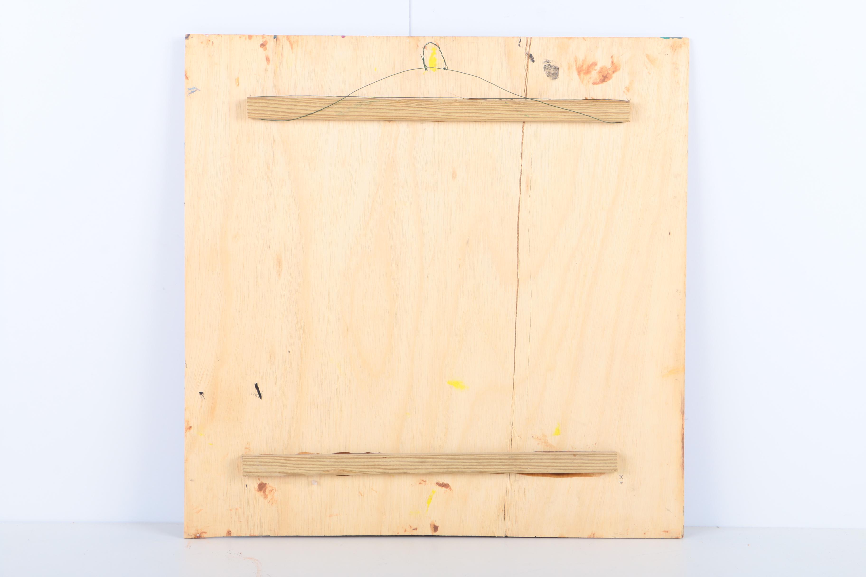 Jimmy Lee Sudduth Oil Painting on Panel Outsider Art Portrait