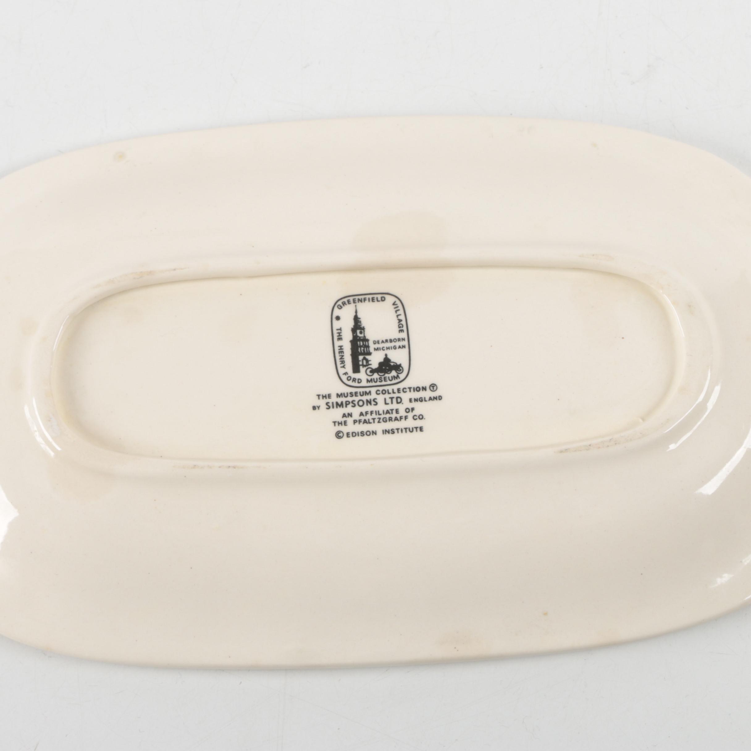 Simpsons Ltd. "The Henry Ford Museum" Tableware