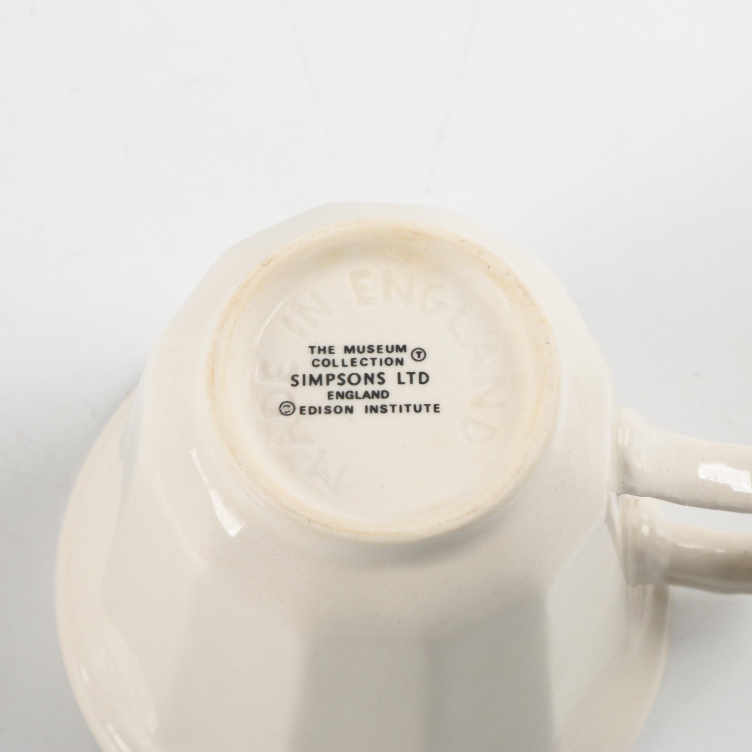 Simpsons Ltd. "The Henry Ford Museum" Tableware