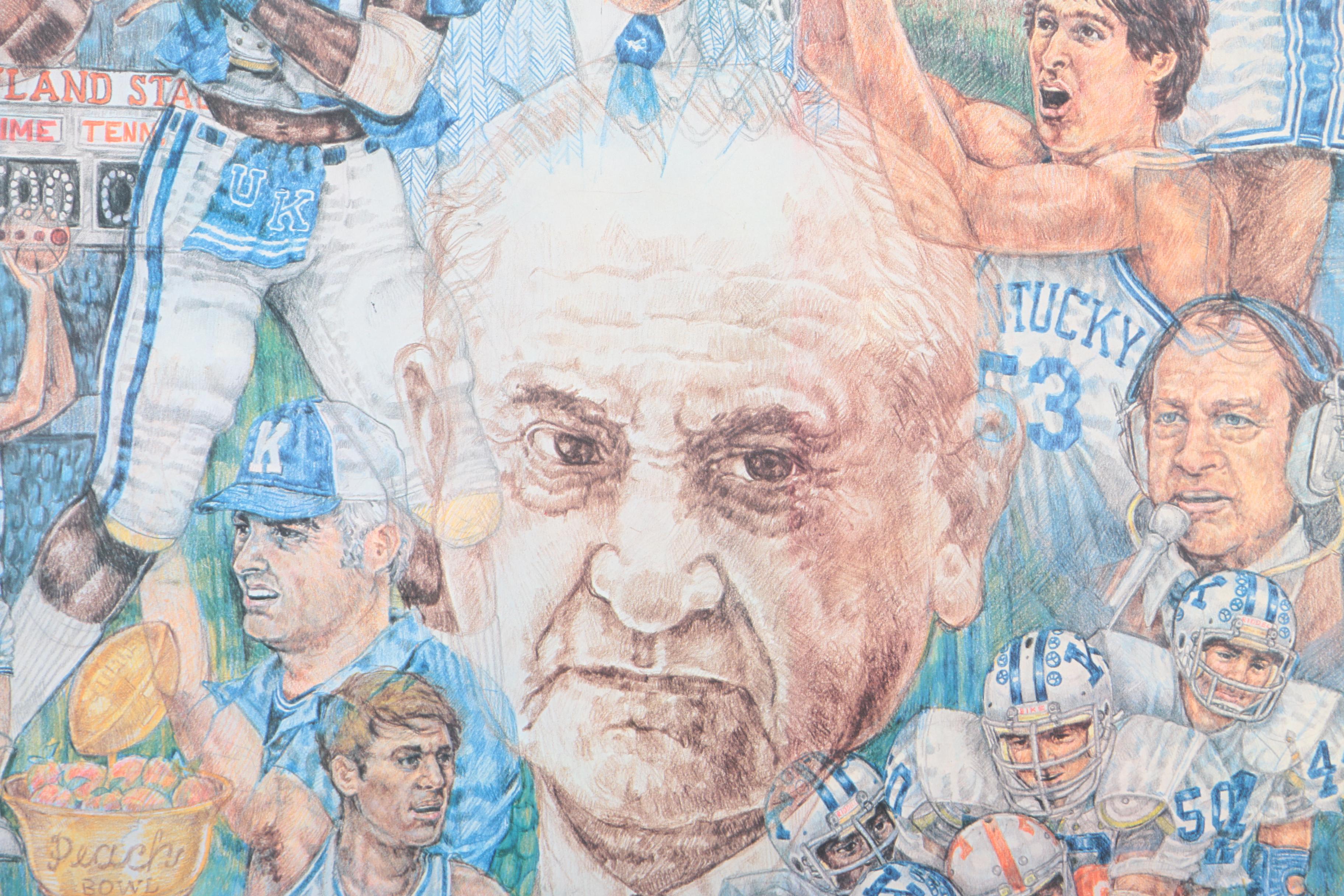 Reproduction Print on Paper After Mark C. Wiedmer "Kentucky Heroes"