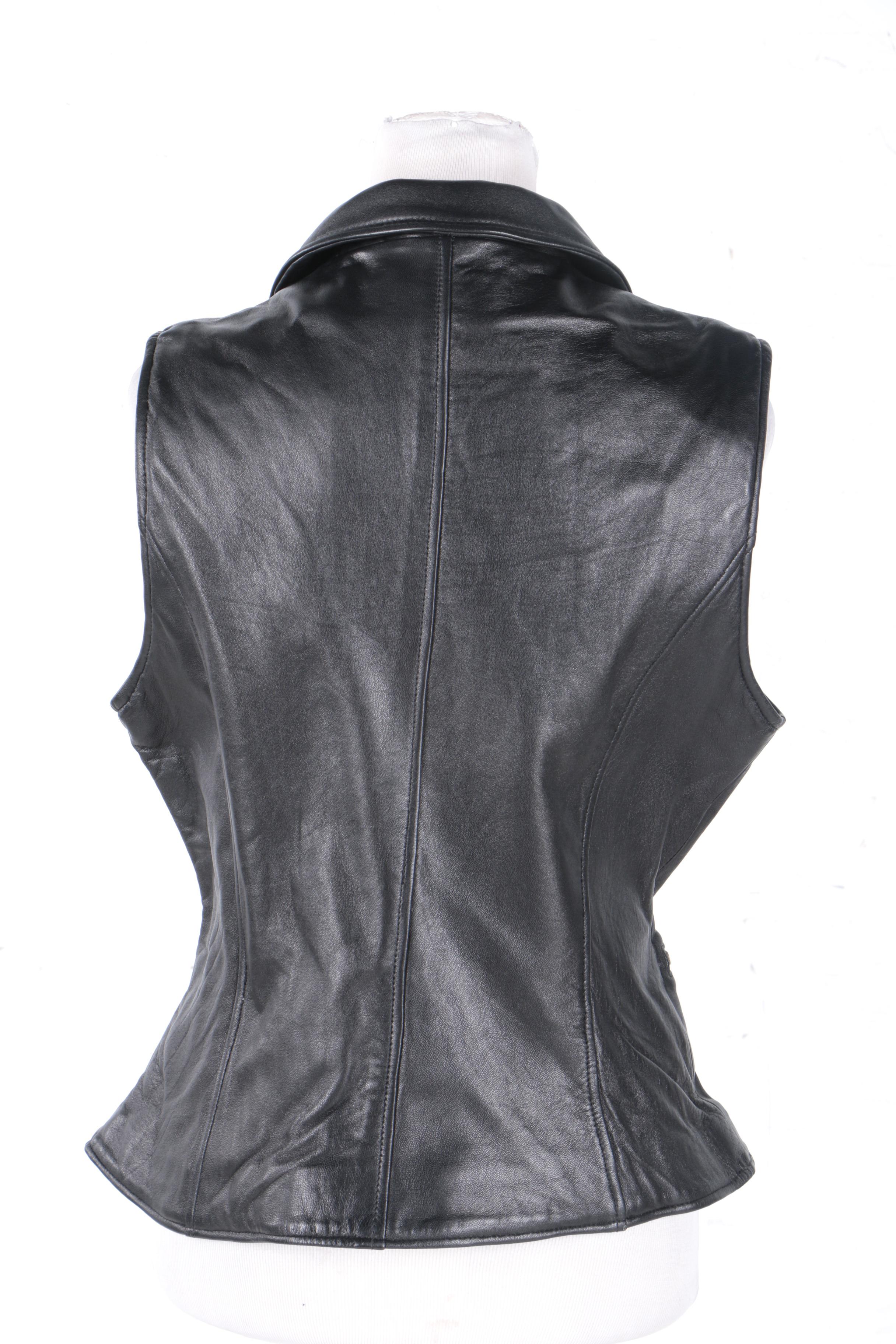 Women's Rem Garson Black Leather Vest