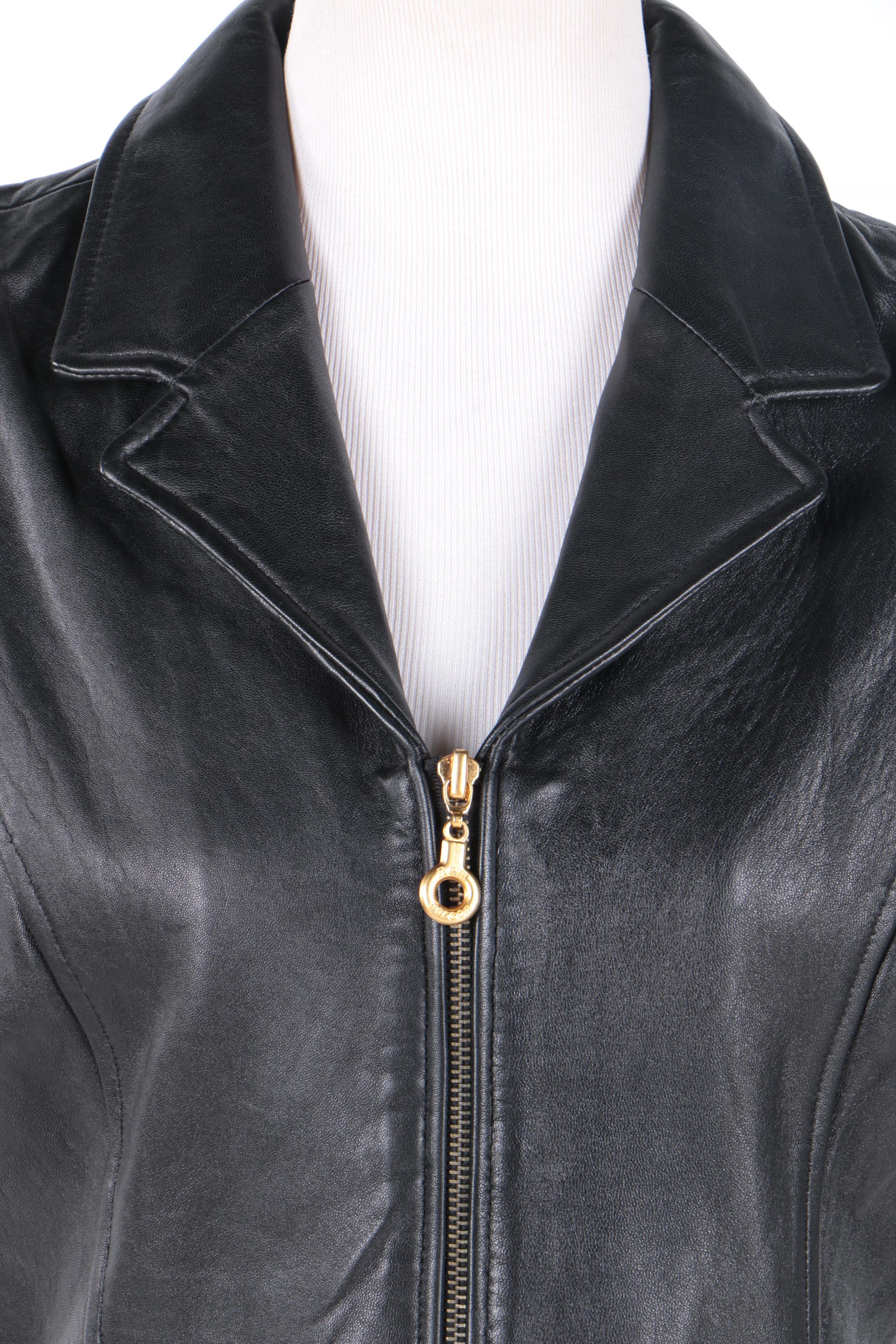 Women's Rem Garson Black Leather Vest