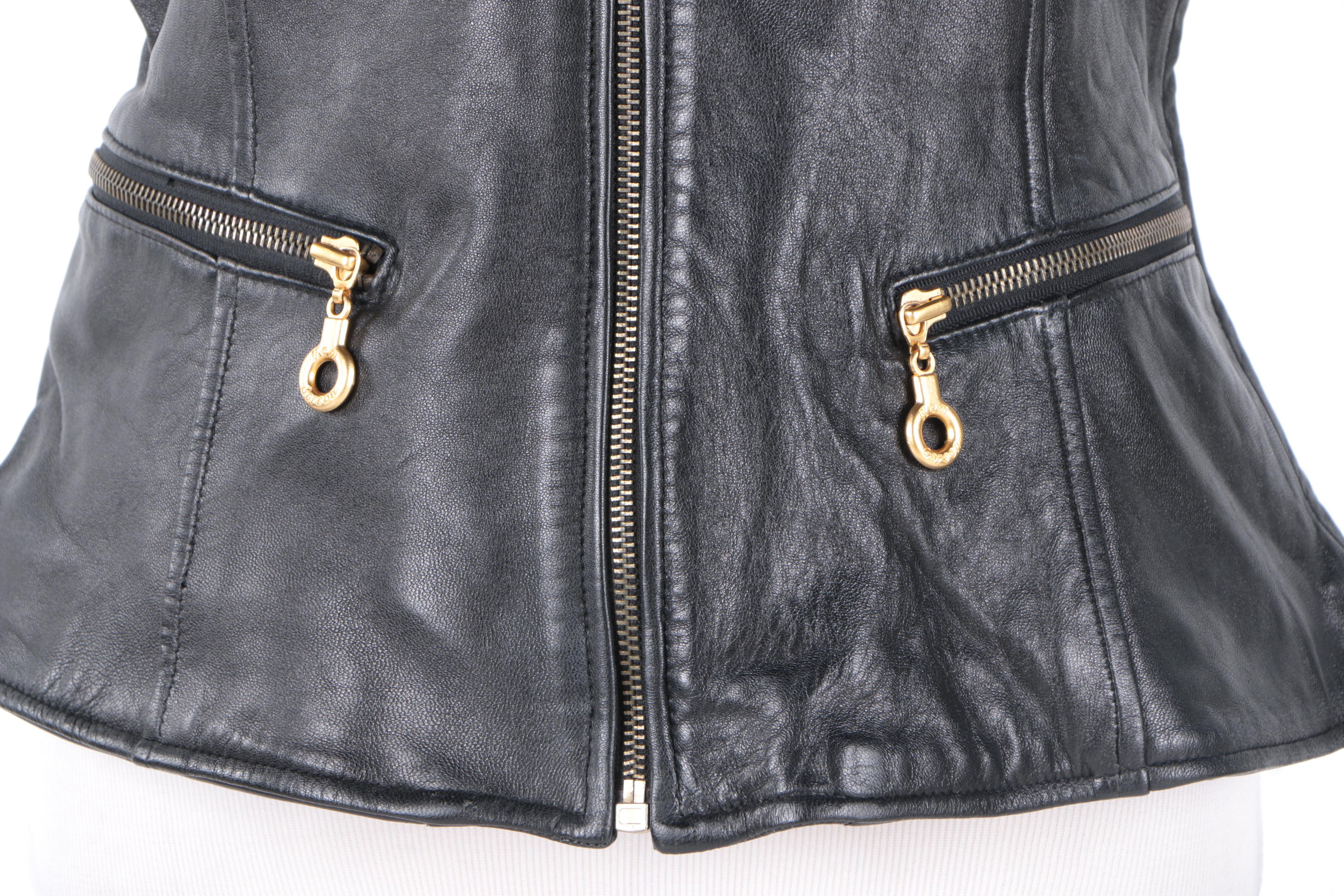 Women's Rem Garson Black Leather Vest