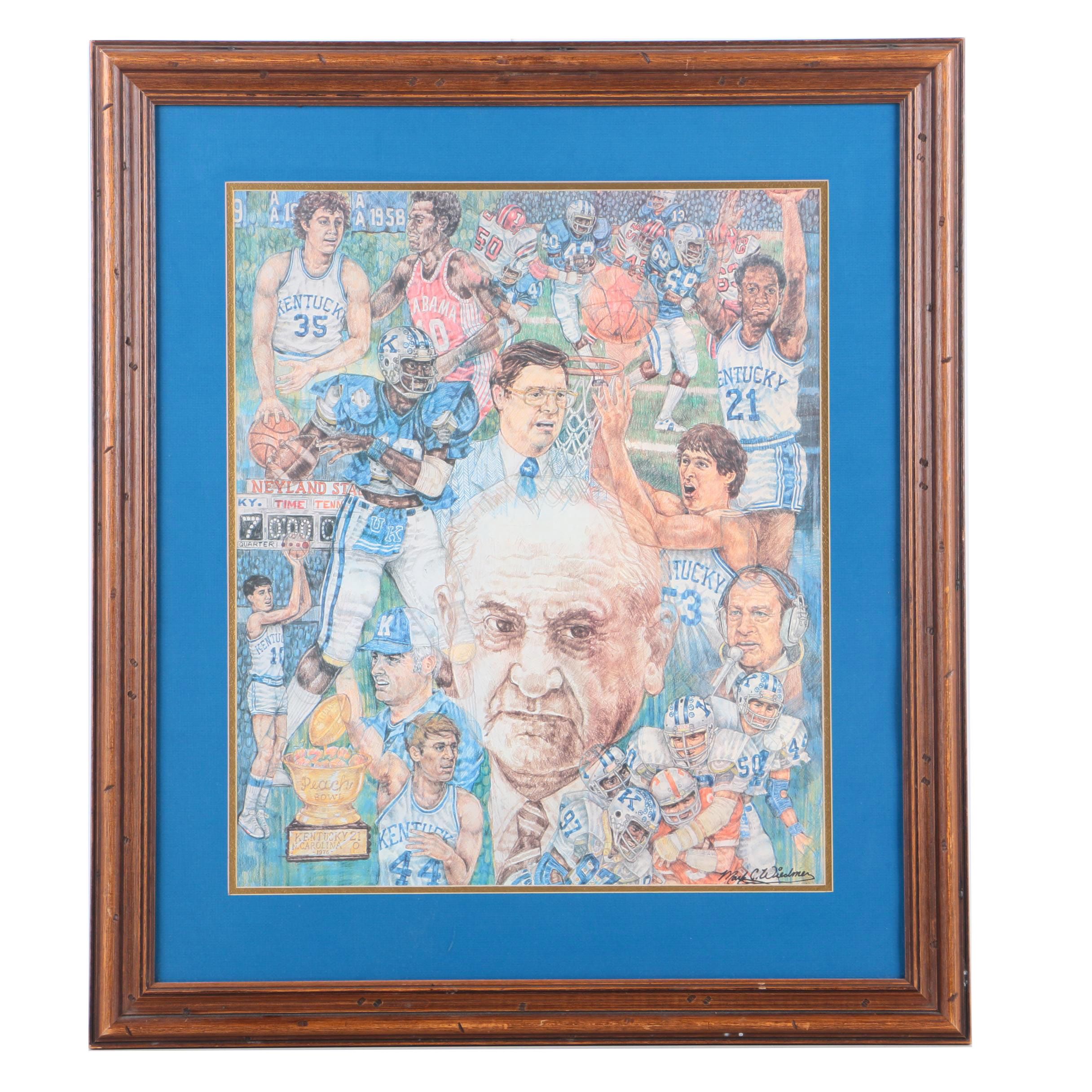 Reproduction Print on Paper After Mark C. Wiedmer "Kentucky Heroes"