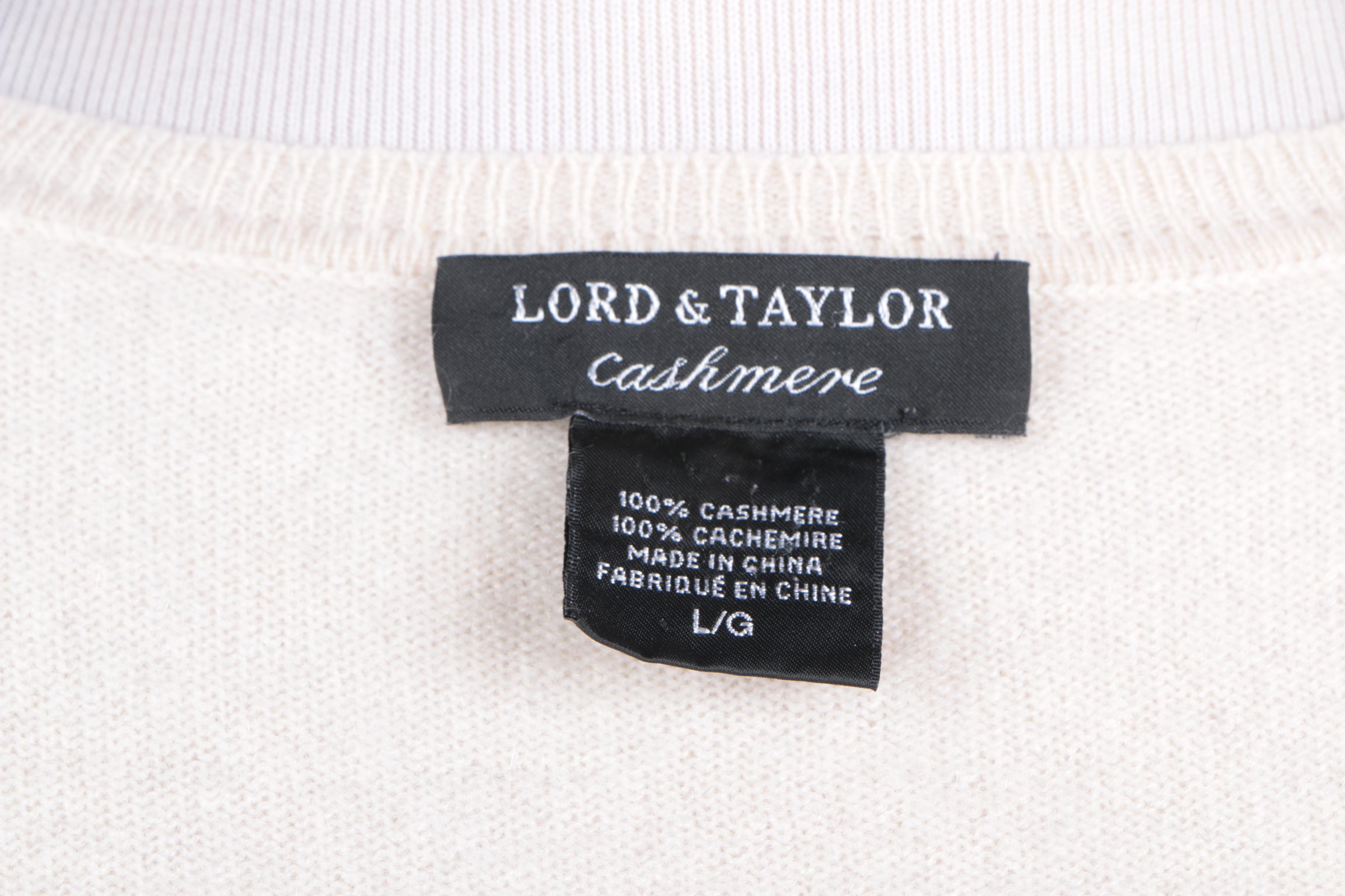 Lord & Taylor and Scott Adie Cashmere Sweaters