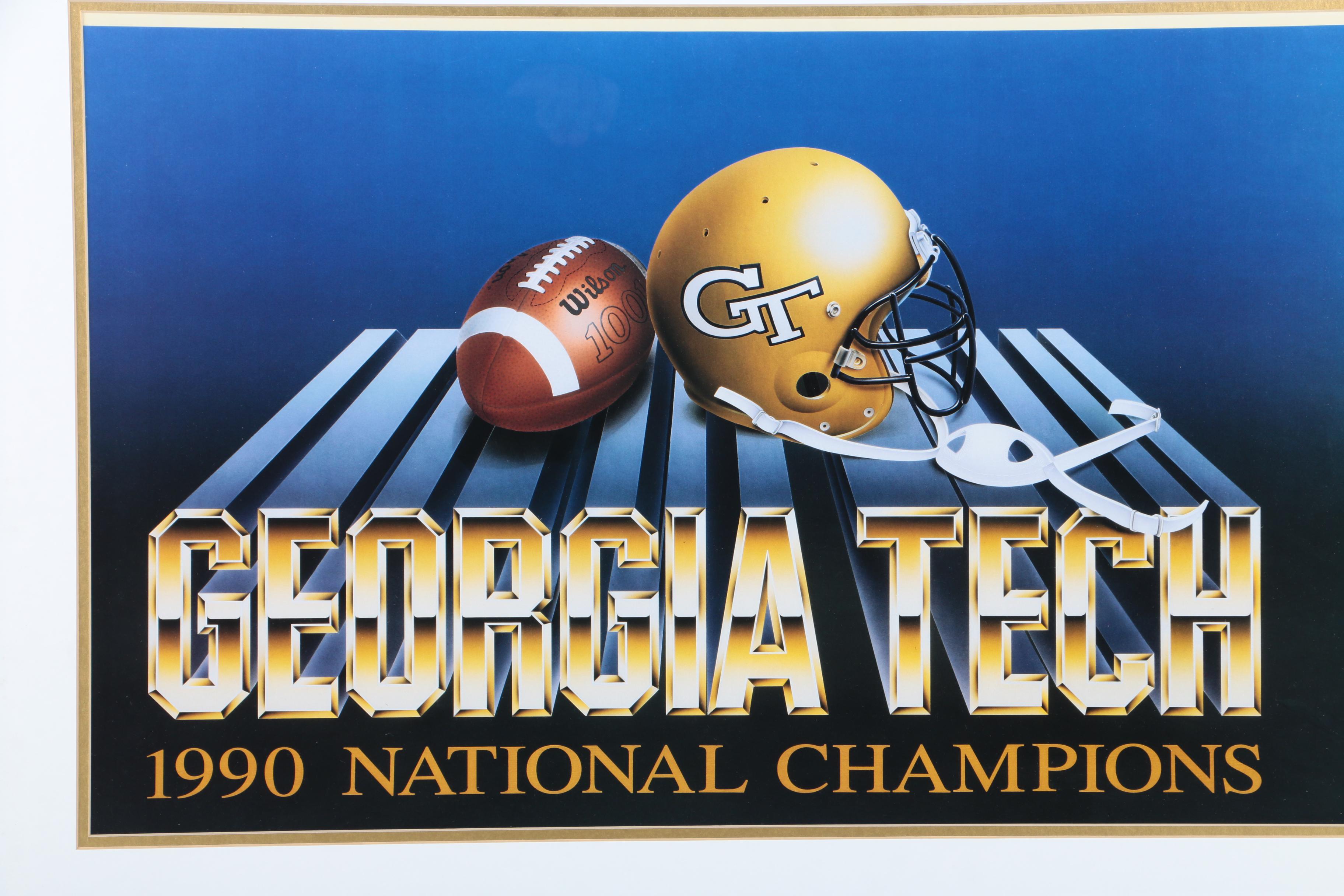 Georgia Tech 1990 National Championship Memorabilia