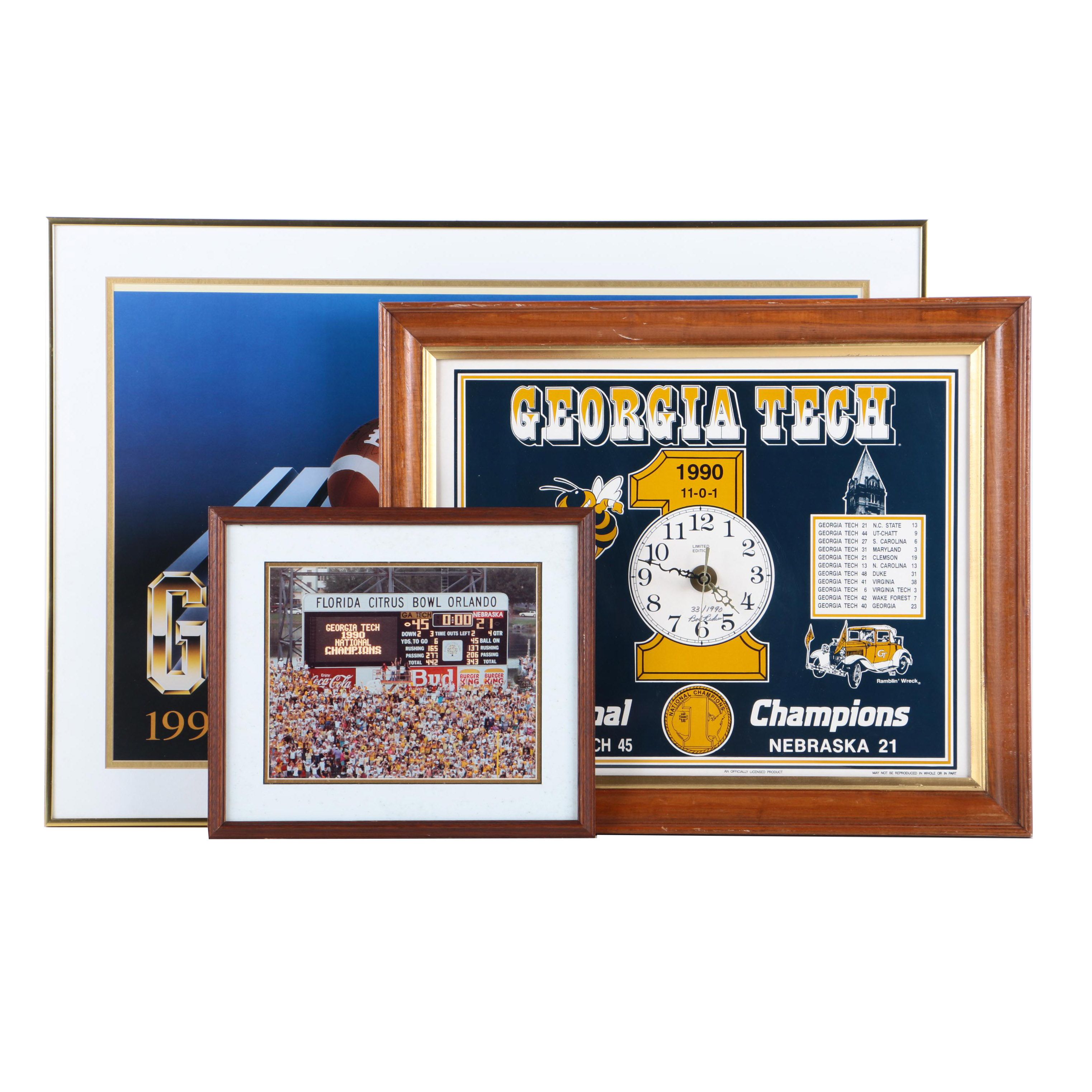 Georgia Tech 1990 National Championship Memorabilia