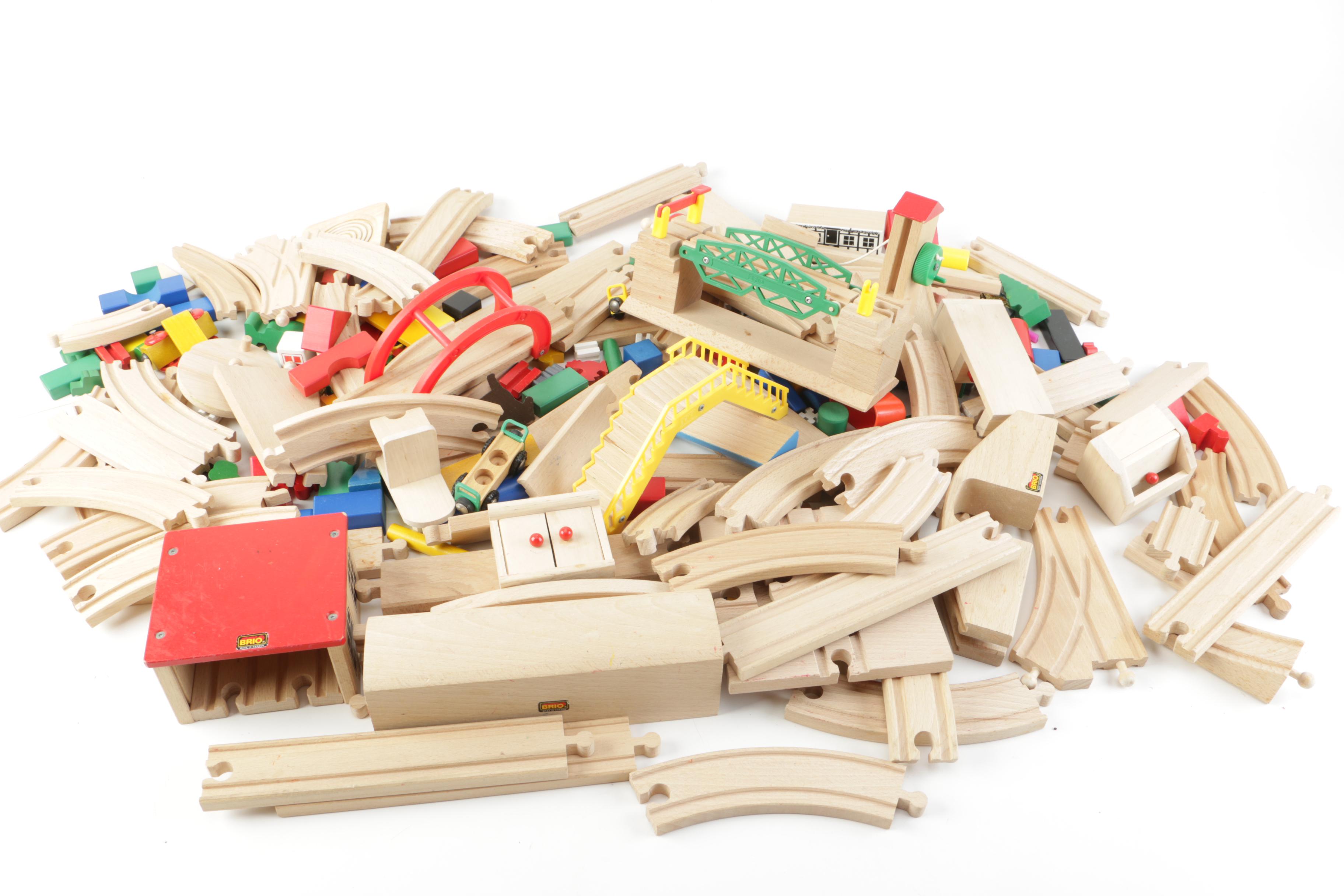 Brio Wooden Train Set with Die-Cast Toy Cars