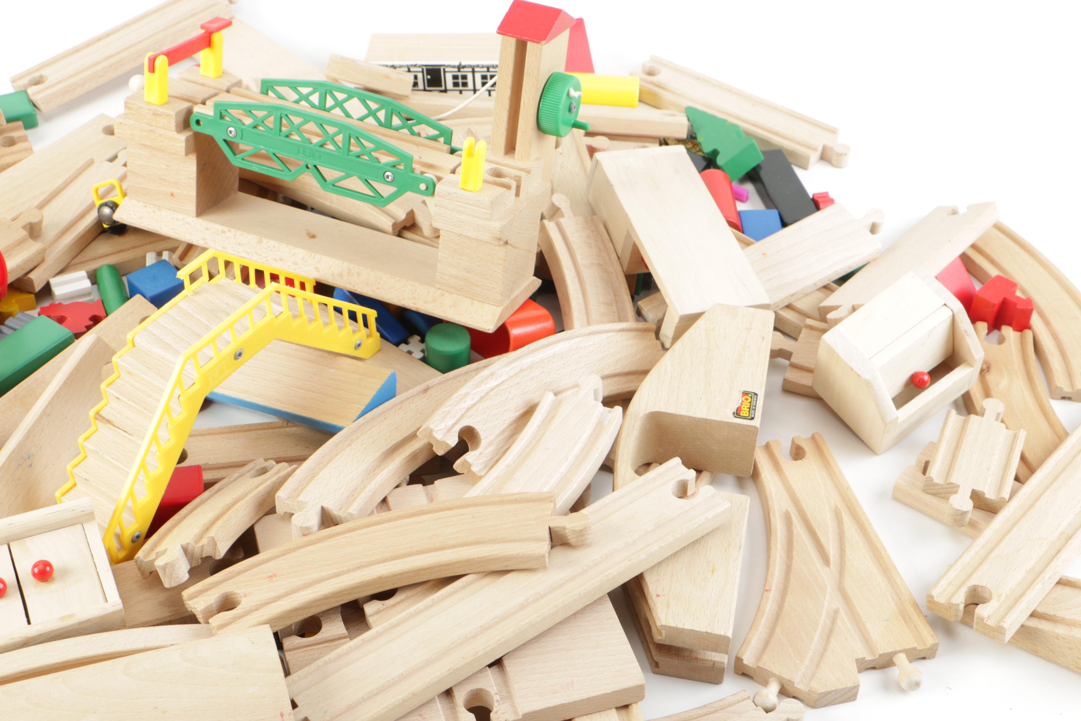 Brio Wooden Train Set with Die-Cast Toy Cars