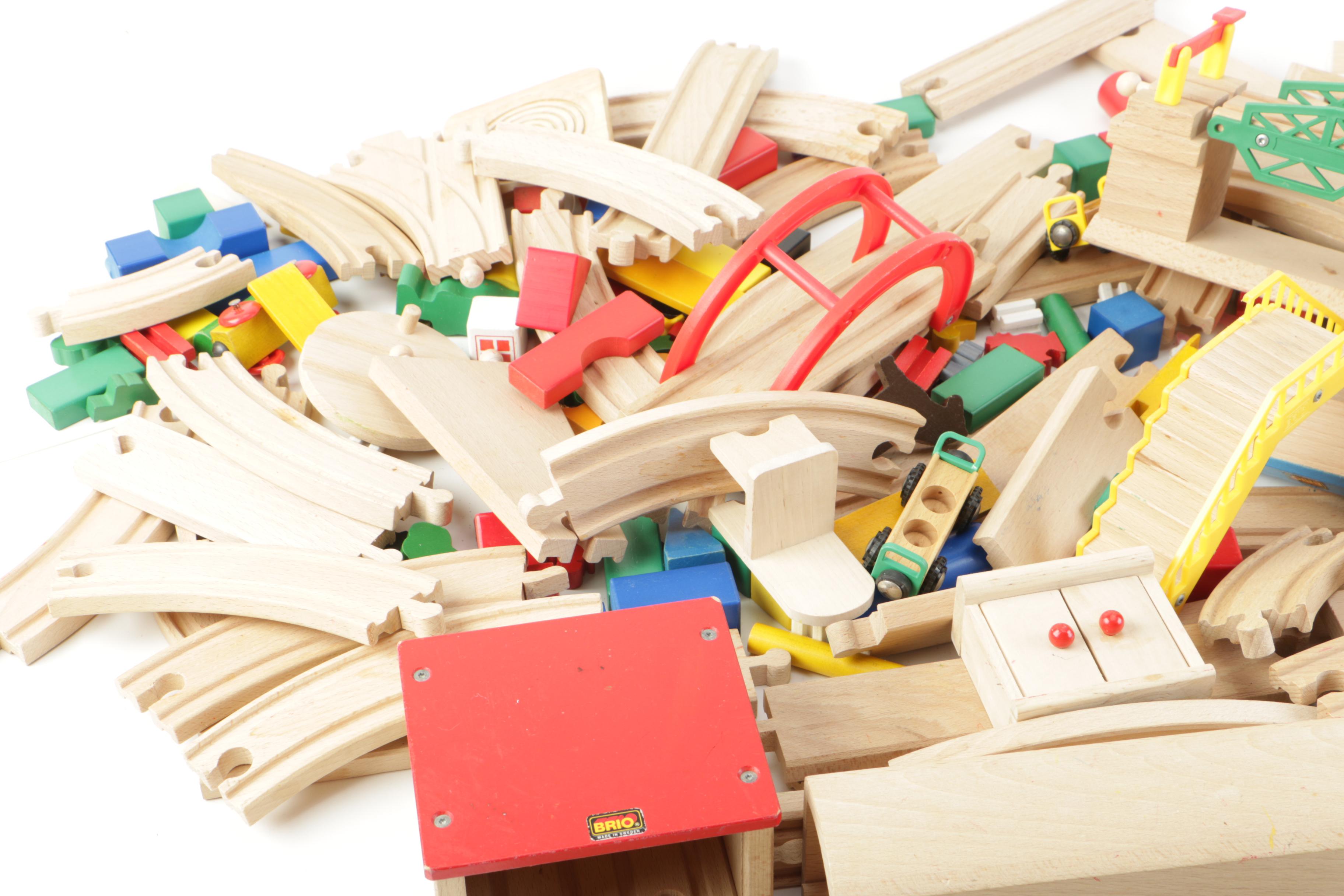 Brio Wooden Train Set with Die-Cast Toy Cars