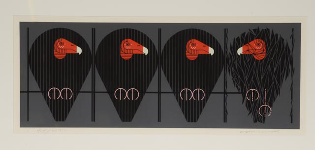 Charley Harper Signed Limited Edition Serigraph "Buzz Off, You Turkey!"