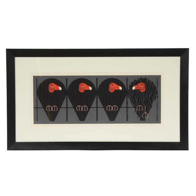 Charley Harper Signed Limited Edition Serigraph "Buzz Off, You Turkey!"