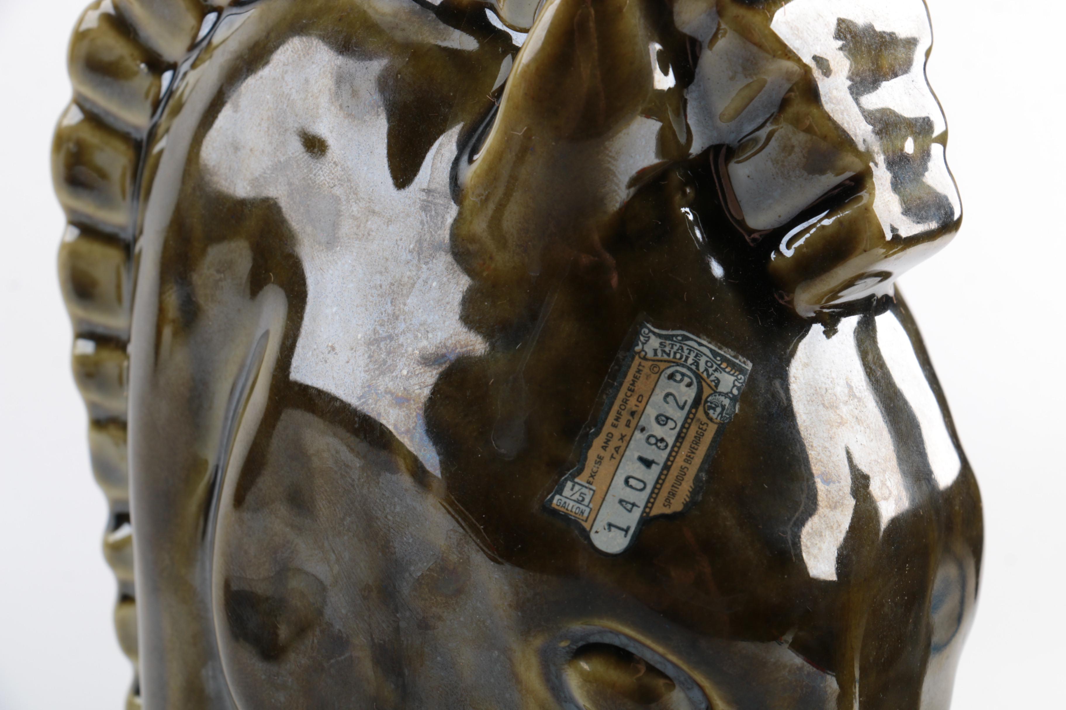 Vintage Old Crow Chess Piece Whisky Decanters